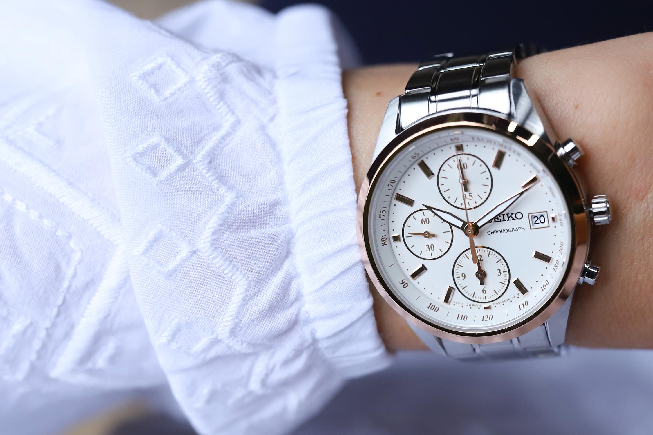 Seiko SNDV56P1 Chronograph Tachymeter Quartz zegarek sportowy Chronograph - miniatura 4