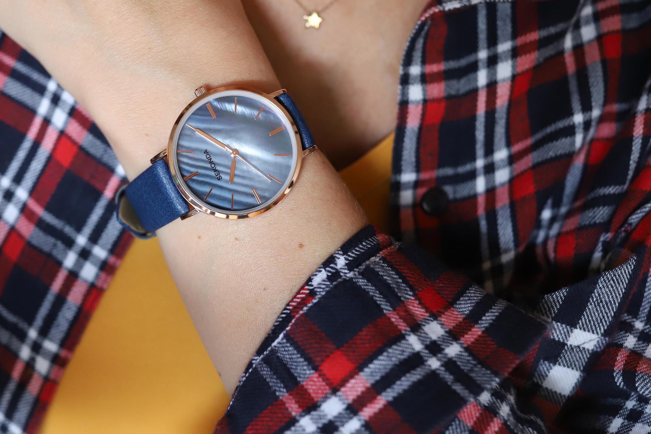 Sekonda SEK.2559 zegarek różowe złoto klasyczny Fashion pasek - miniatura 5