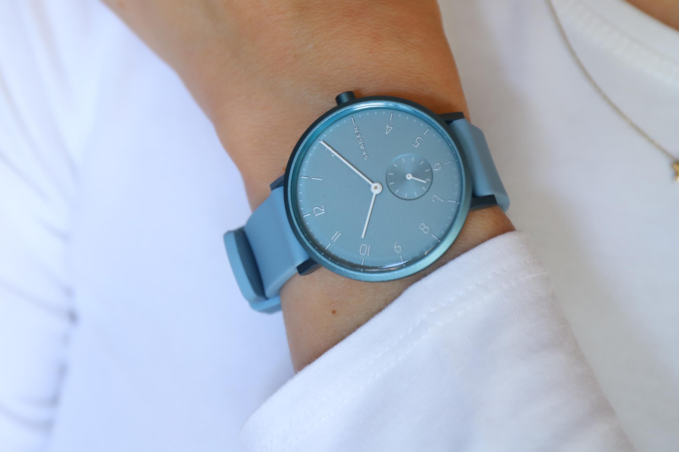 Skagen SKW2764 Aaren Kulor Light Blue Silicone zegarek klasyczny Aaren - miniatura 7