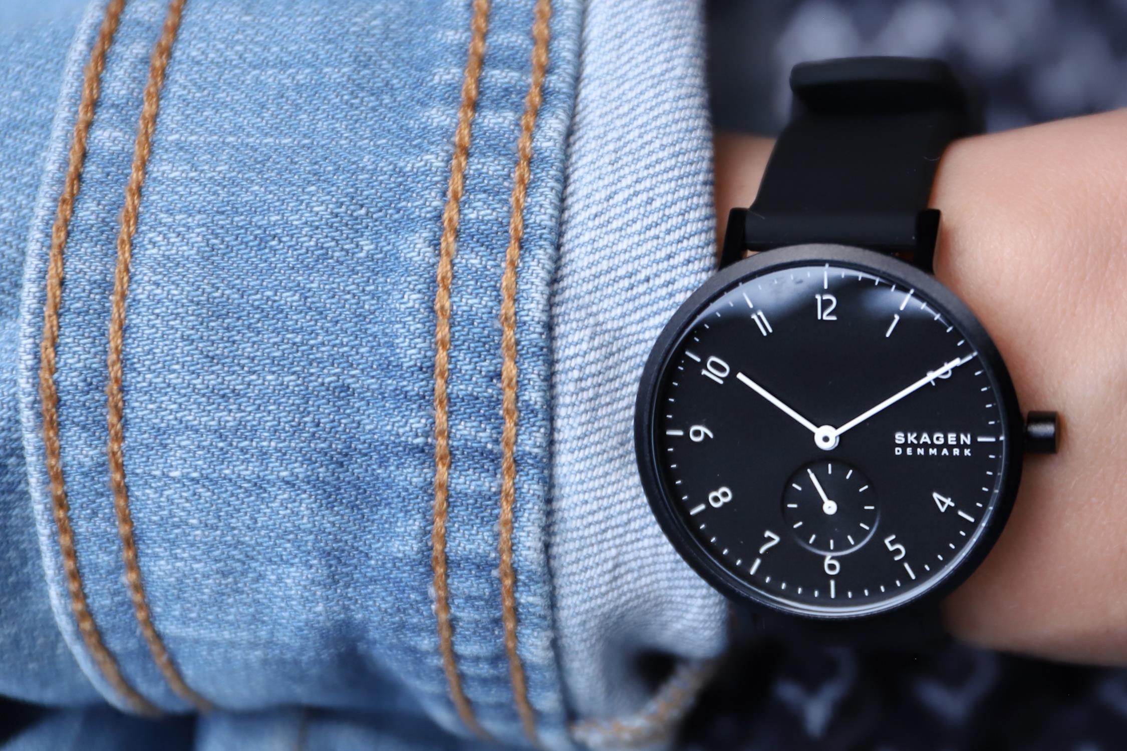 Skagen SKW2801 Aaren Kulor Black Silicone Aaren klasyczny zegarek czarny - miniatura 9