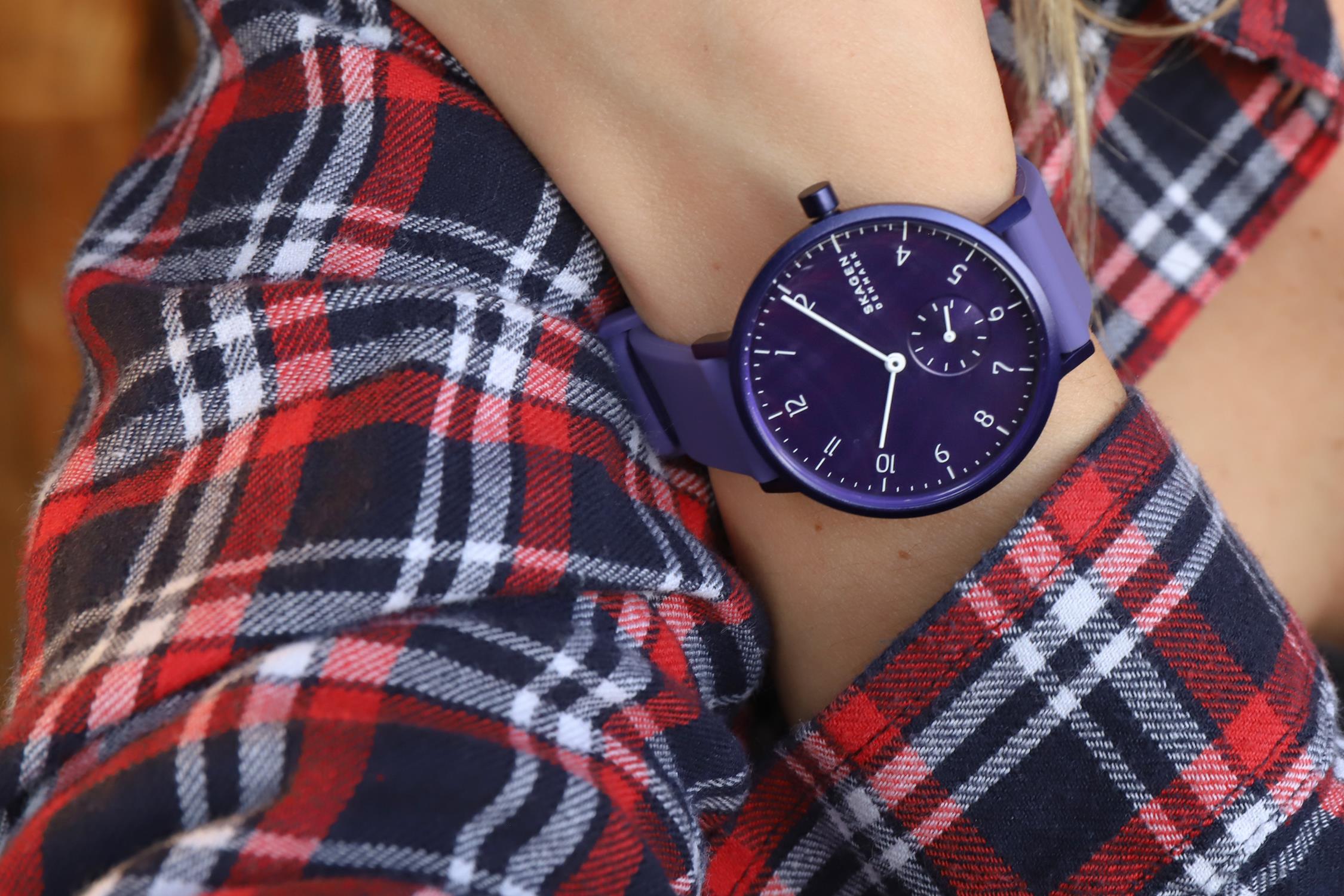 Skagen SKW2802 zegarek fioletowy klasyczny Aaren pasek - miniatura 5
