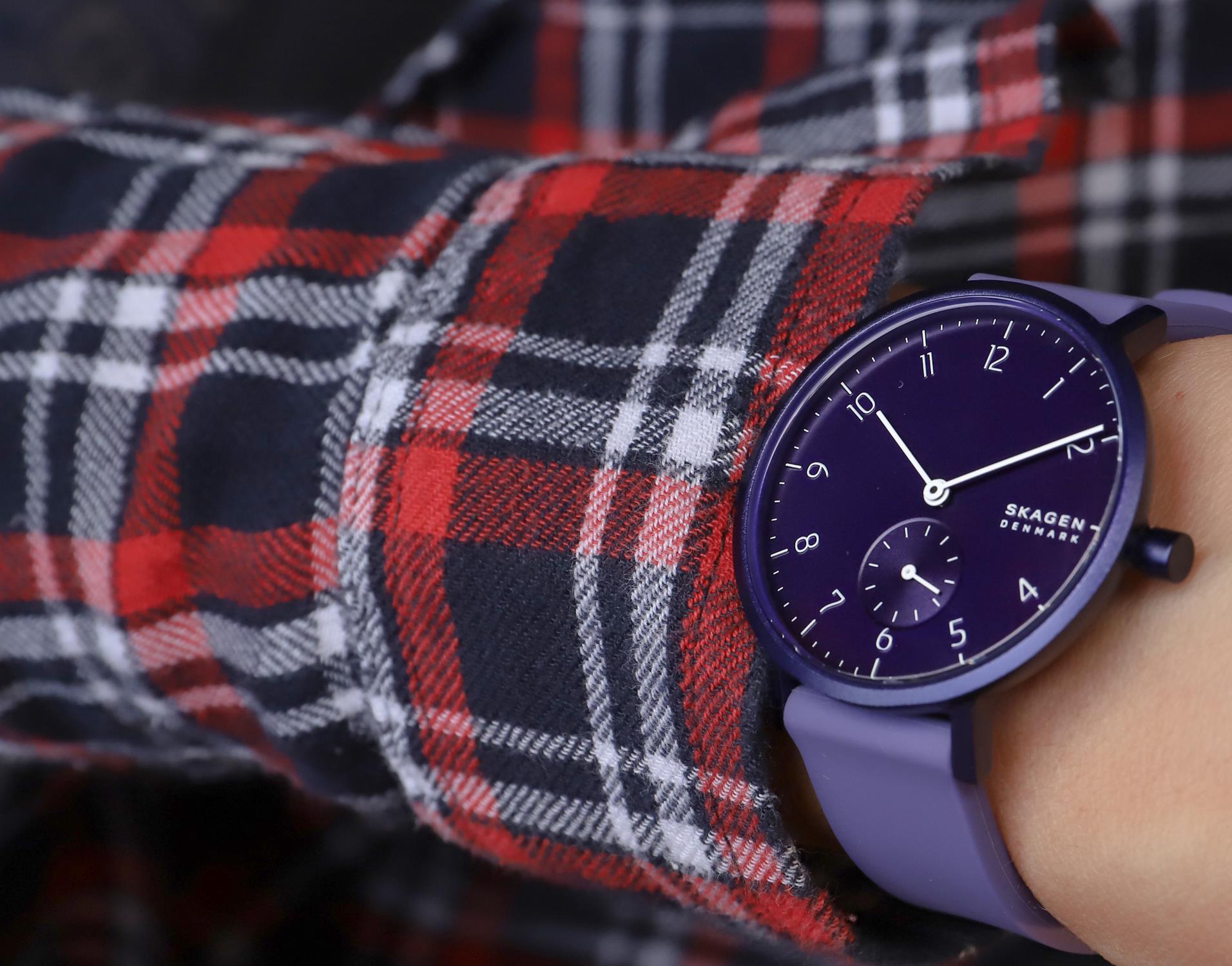 zegarek Skagen SKW2802 kwarcowy damski Aaren Aaren Kulor Purple Silicone - miniatura 6