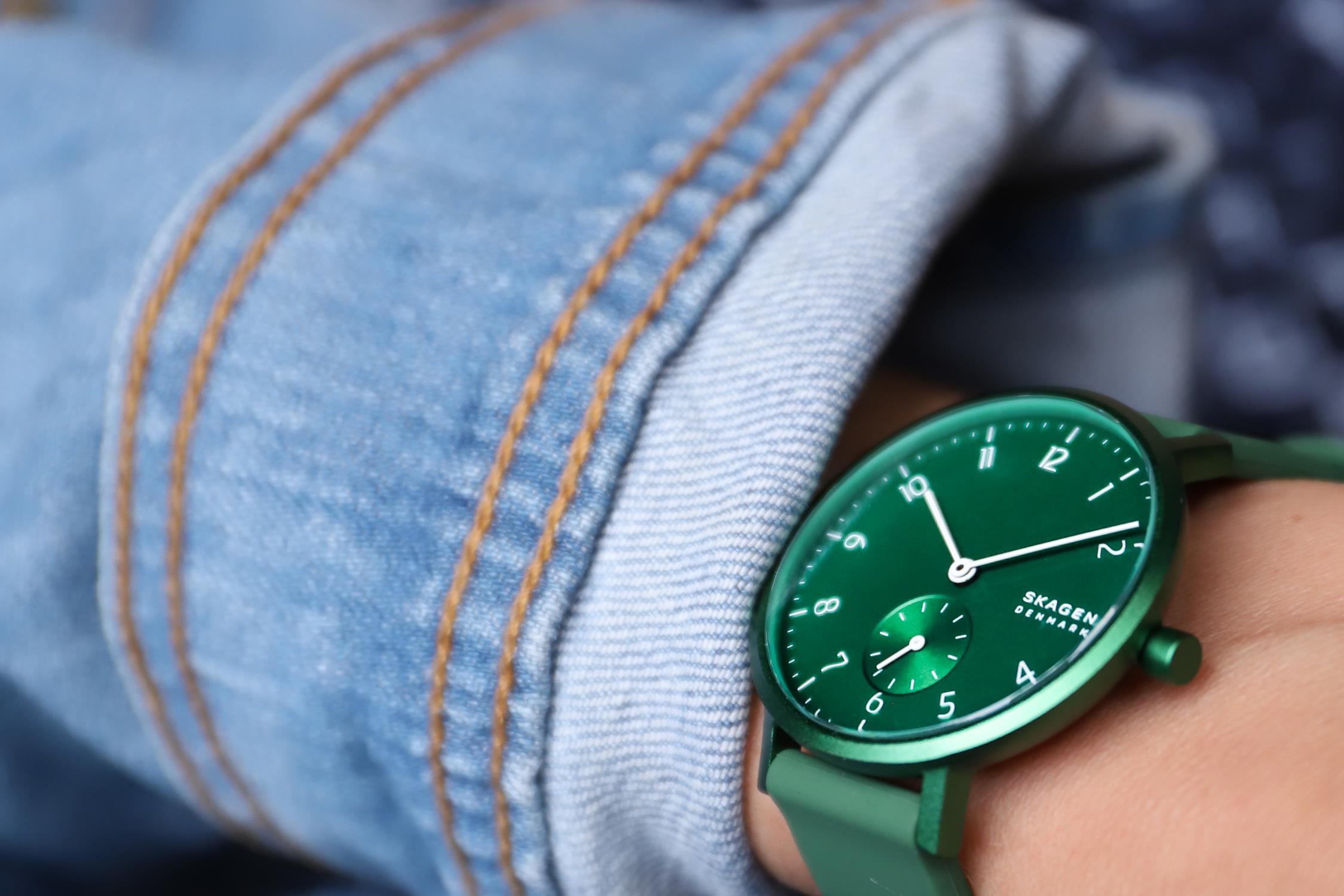 Skagen SKW2804 zegarek zielony klasyczny Aaren pasek - miniatura 5