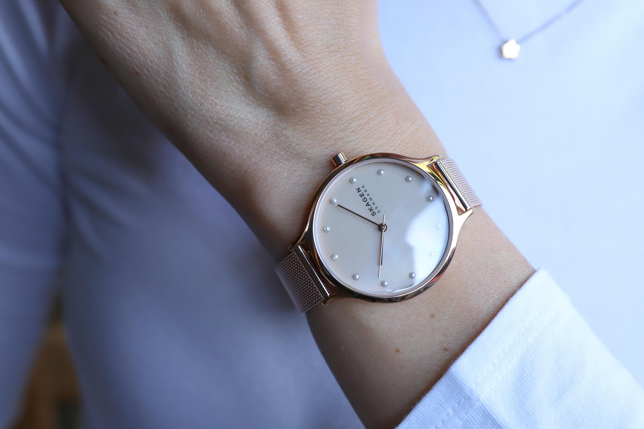 Skagen SKW2773 zegarek różowe złoto klasyczny Anita bransoleta - miniatura 5