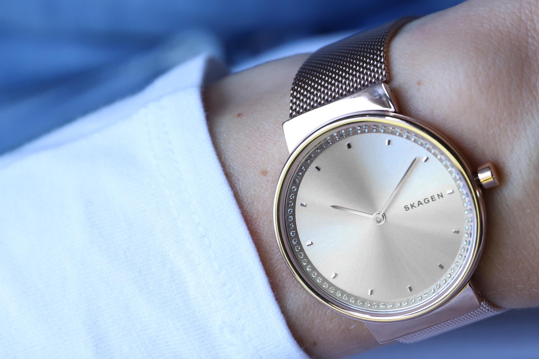 Skagen SKW2751 zegarek różowe złoto klasyczny Annelie bransoleta - miniatura 5