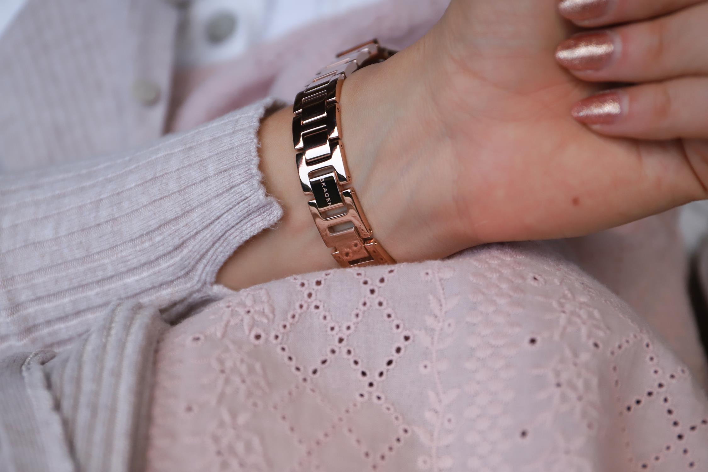 Skagen SKW2791 zegarek różowe złoto klasyczny Freja bransoleta - miniatura 8