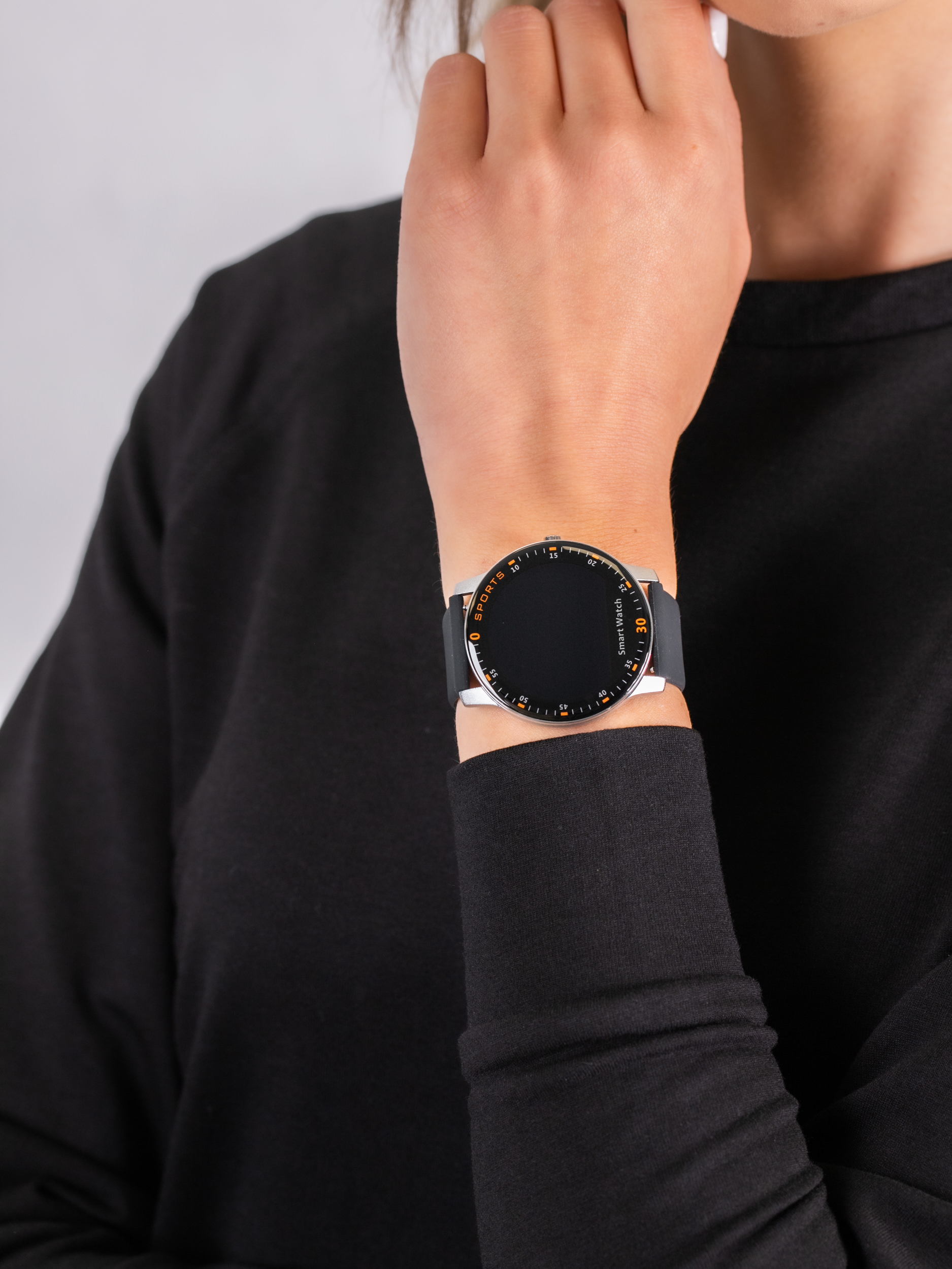 zegarek Garett 5903246286519 Smartwatch Garett Lady Lira srebrny damski z krokomierz Damskie