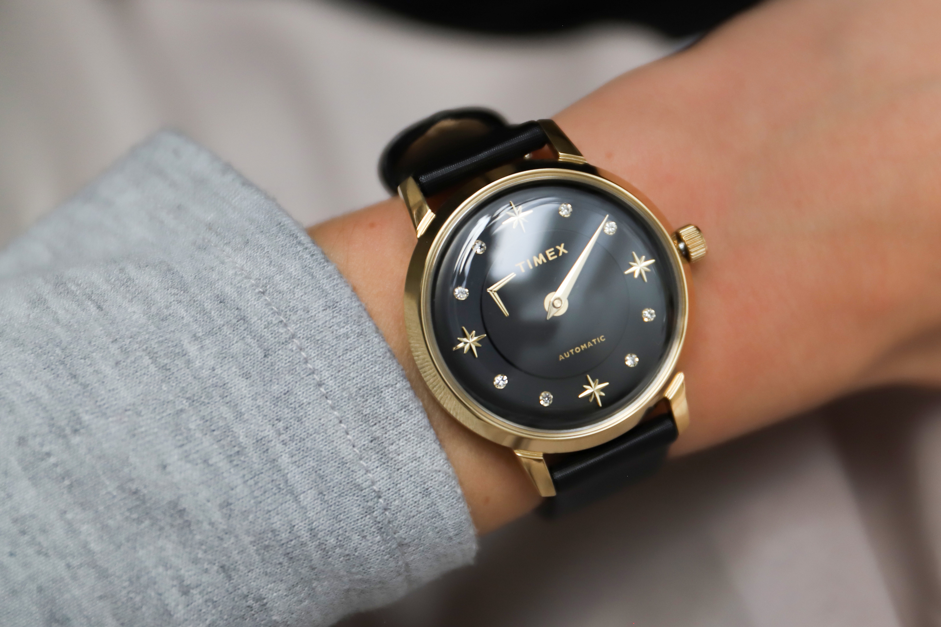 Timex TW2T86300 zegarek złoty klasyczny Celestial Opulence pasek - miniatura 5