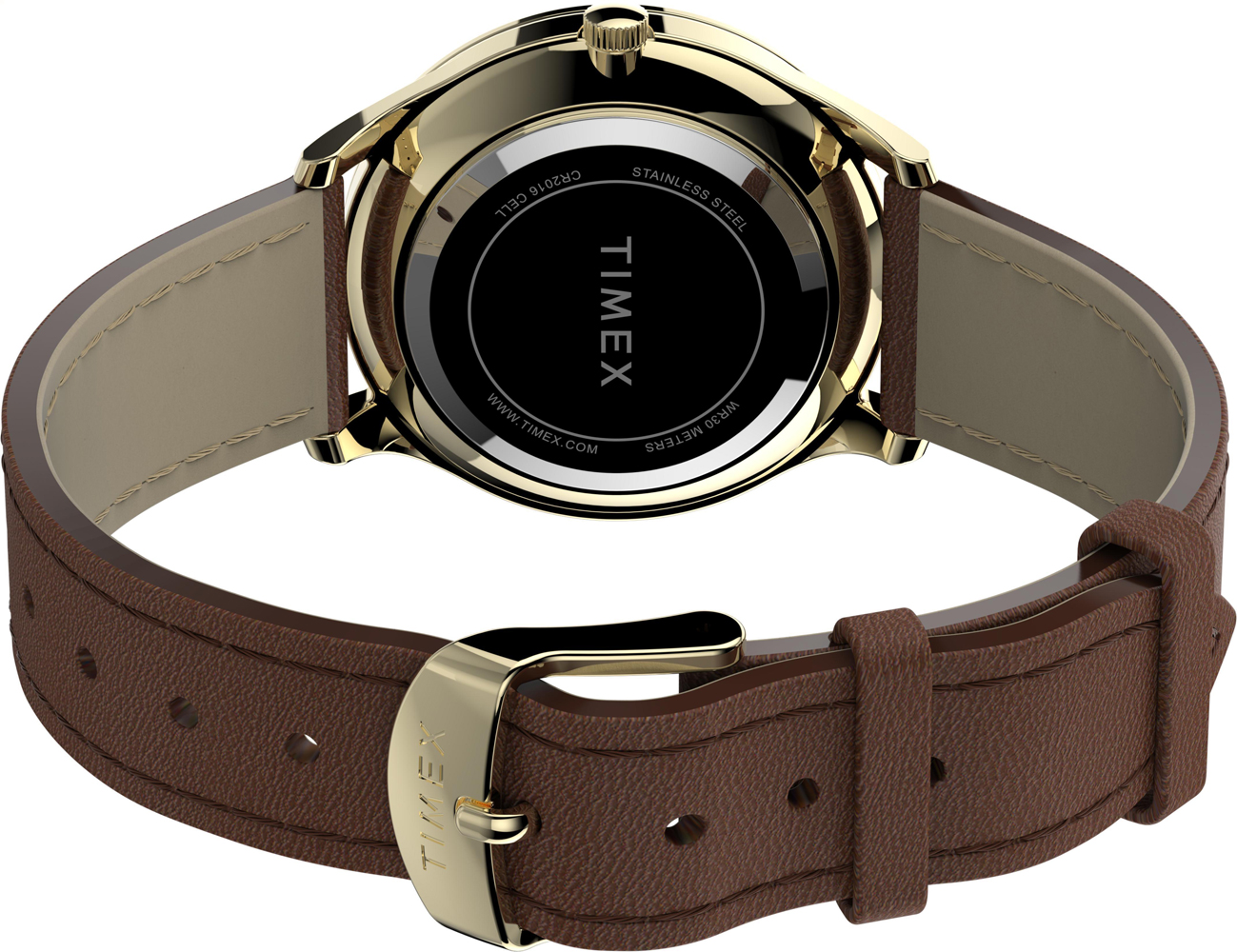 zegarek Timex TW2T72300 złoty Easy Reader - miniatura 7