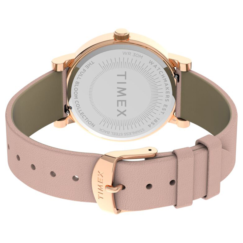 Timex TW2U19300 zegarek złoty klasyczny Full Bloom pasek - miniatura 7