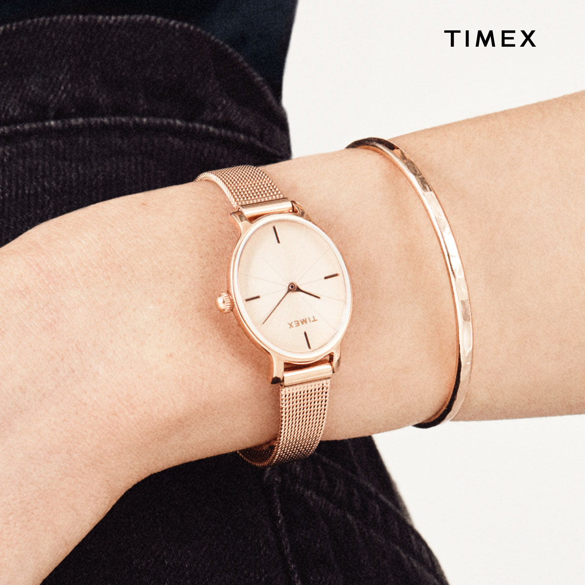 Timex TW2R94300 zegarek różowe złoto fashion/modowy Milano bransoleta - miniatura 5