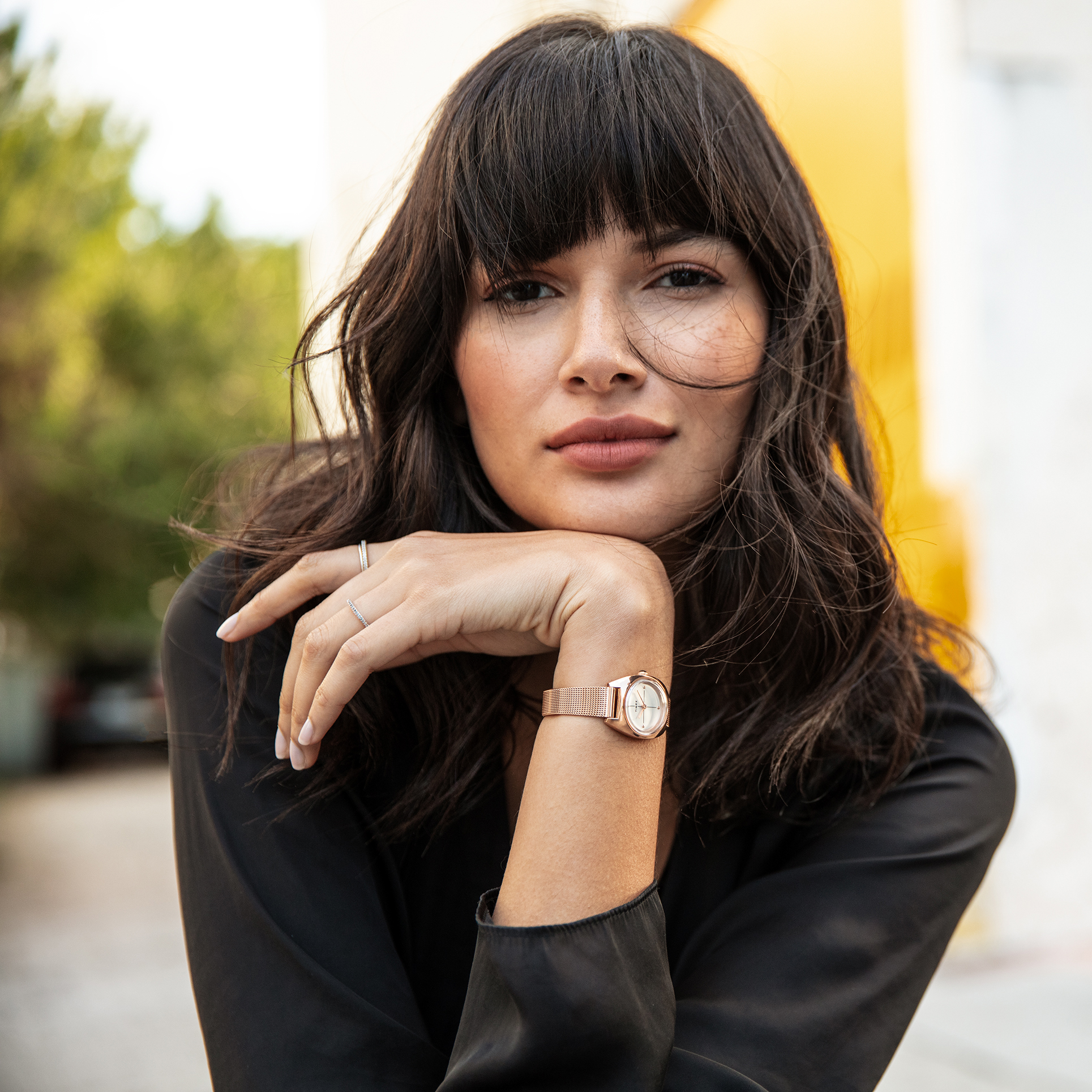 zegarek Timex TW2T37800 różowe złoto Milano - miniatura 7