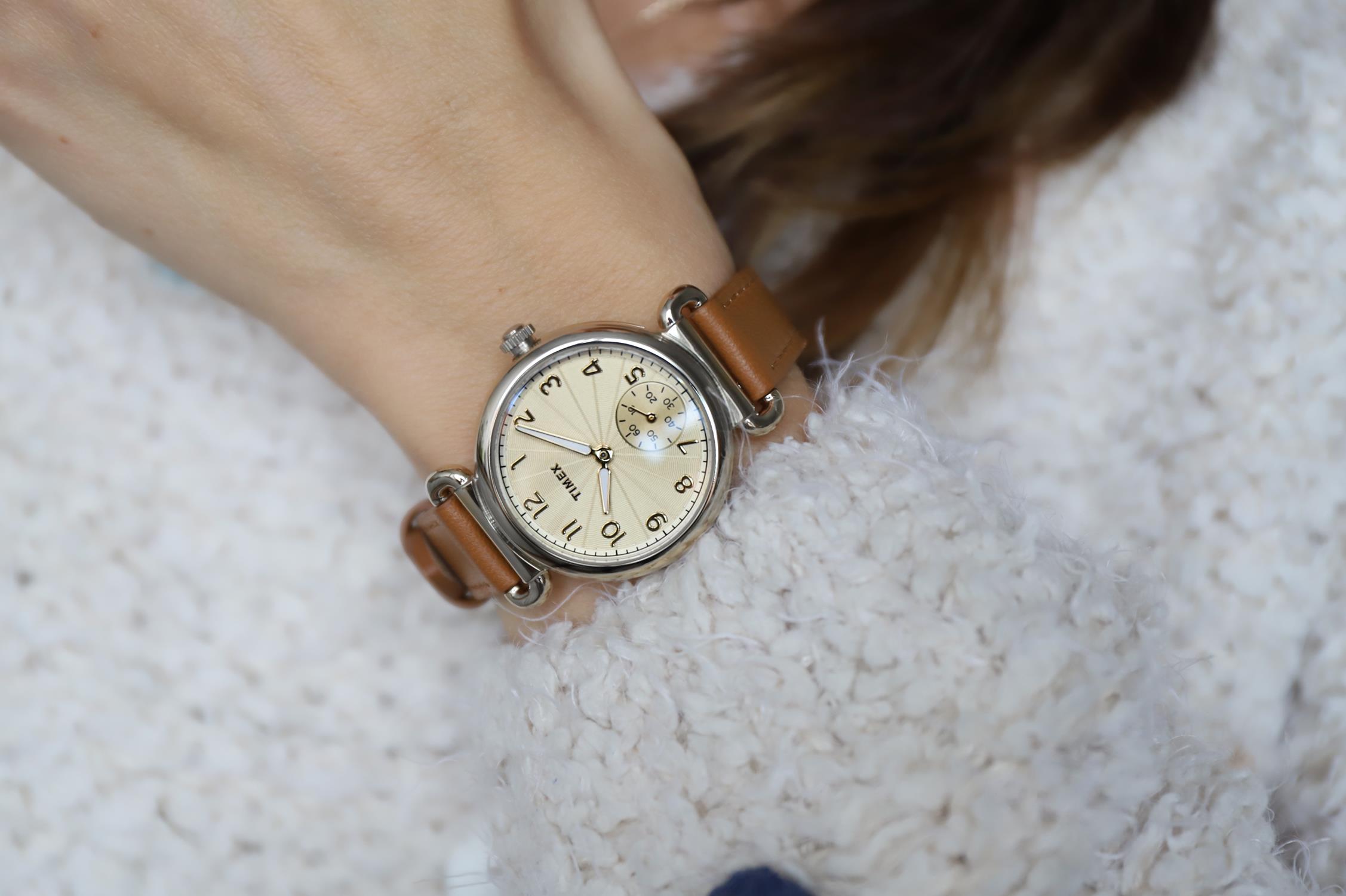 Timex TW2T88000 zegarek złoty klasyczny Model 23 pasek - miniatura 5