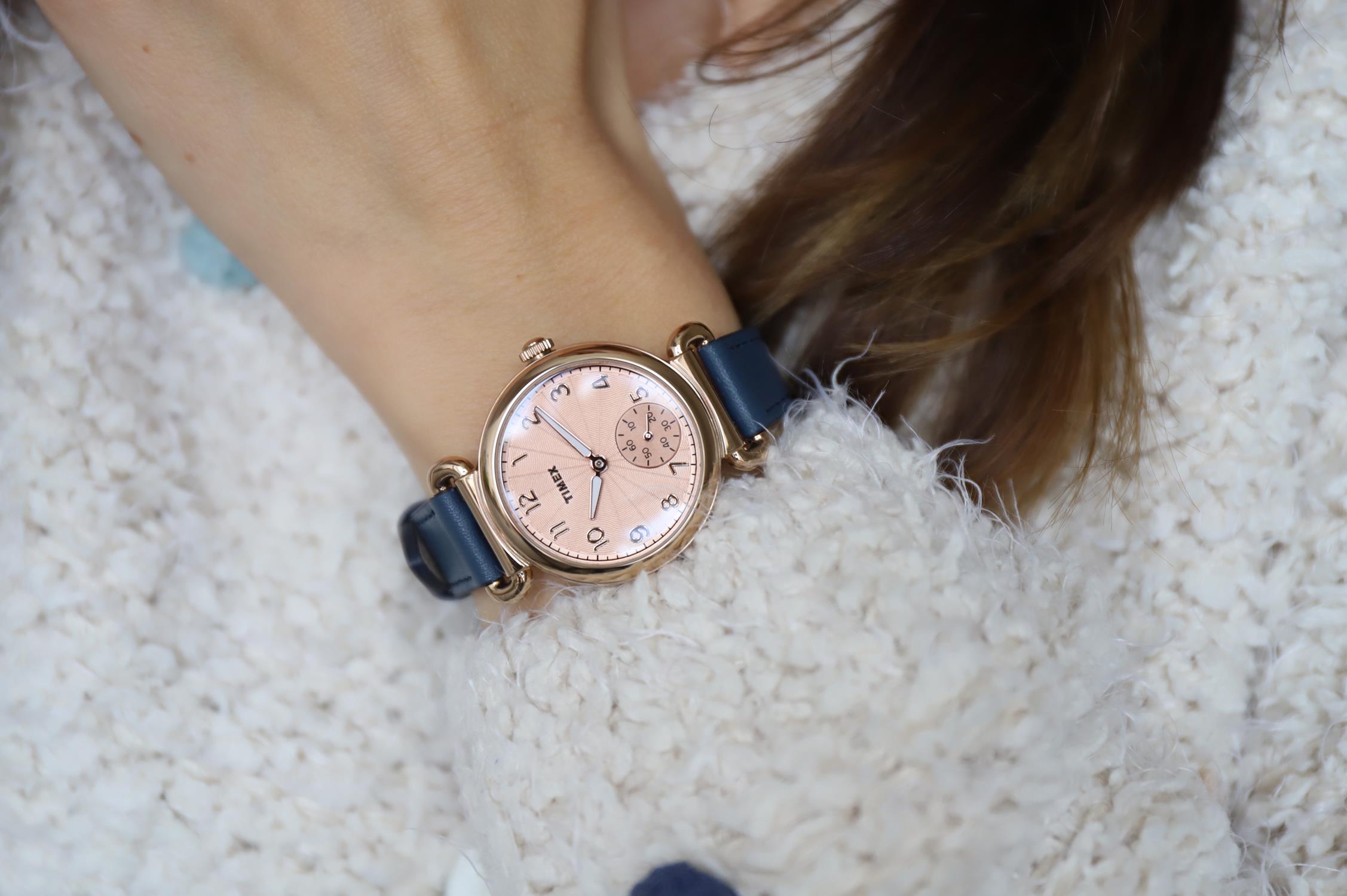 Timex TW2T88200 zegarek różowe złoto klasyczny Model 23 pasek - miniatura 5