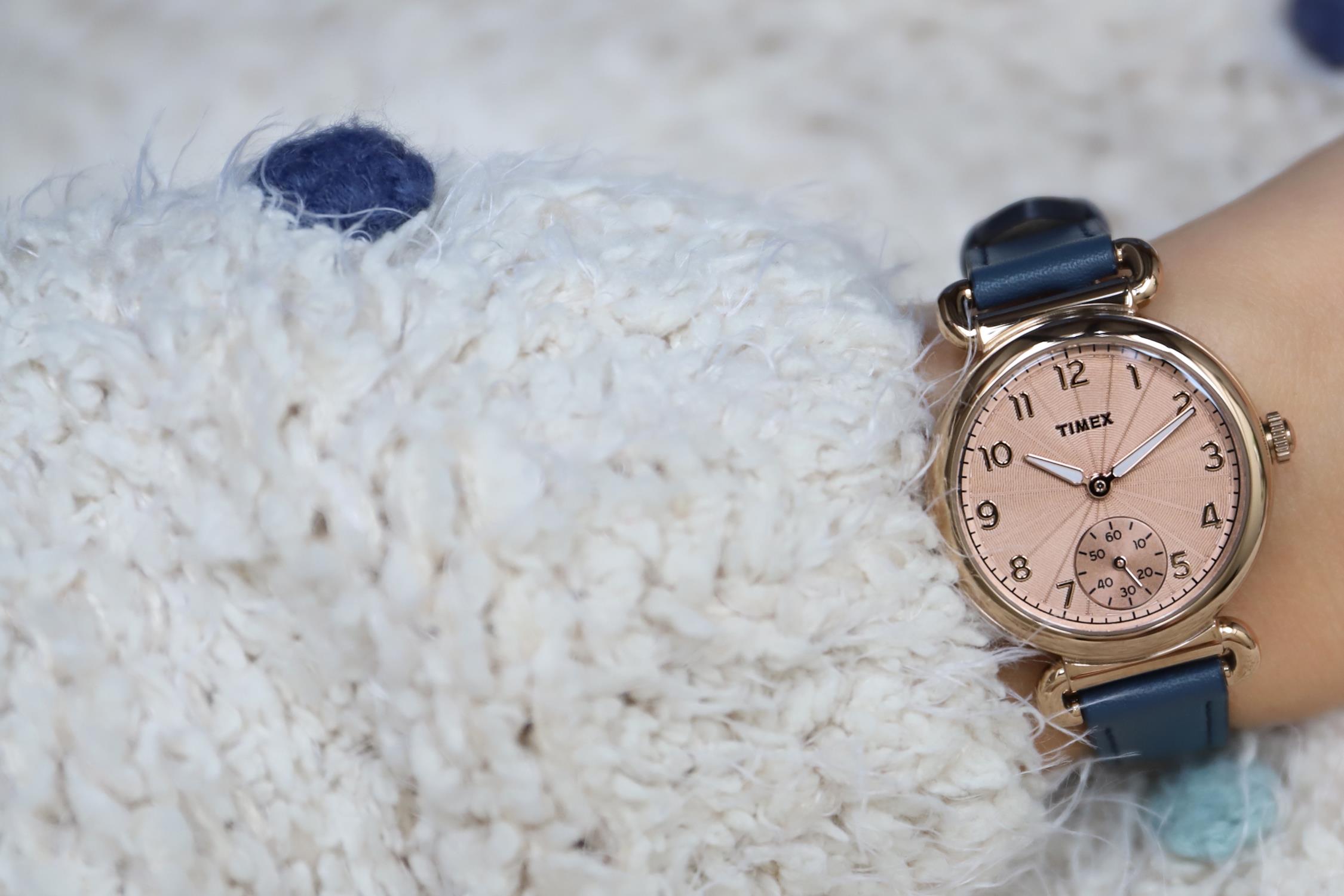 zegarek Timex TW2T88200 różowe złoto Model 23 - miniatura 7