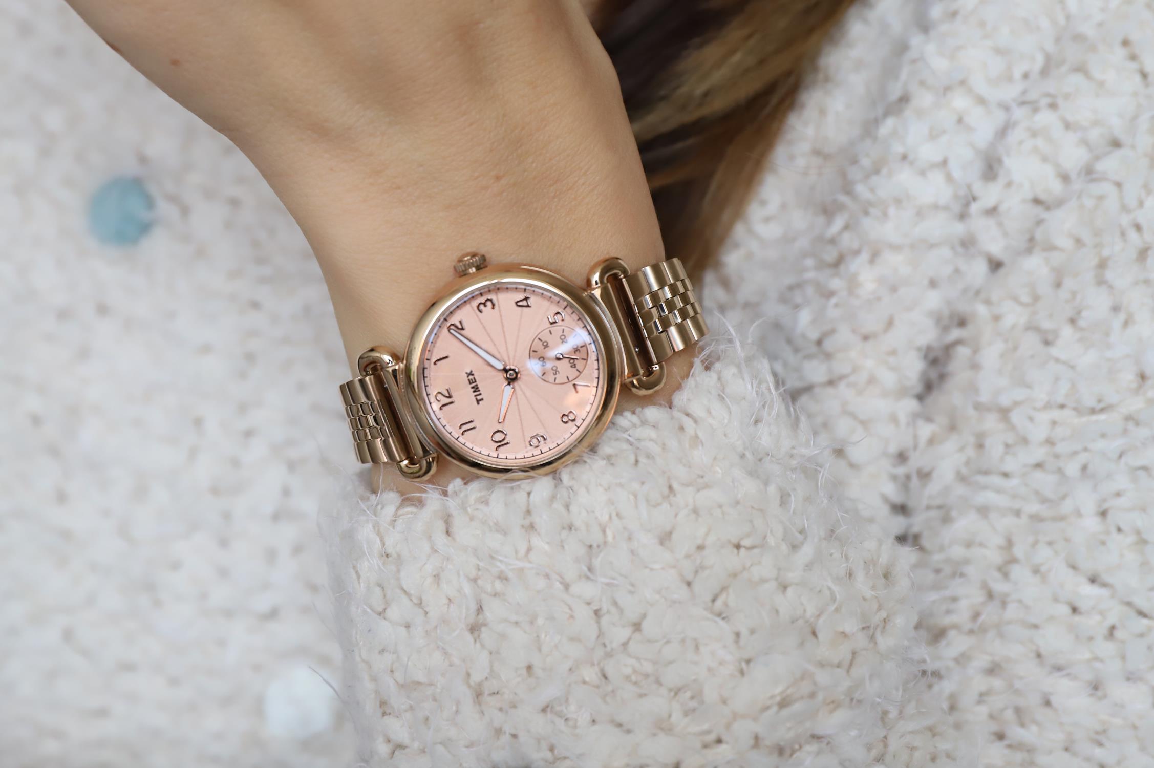 Timex TW2T88500 Model 23 Model 23 klasyczny zegarek różowe złoto - miniatura 9