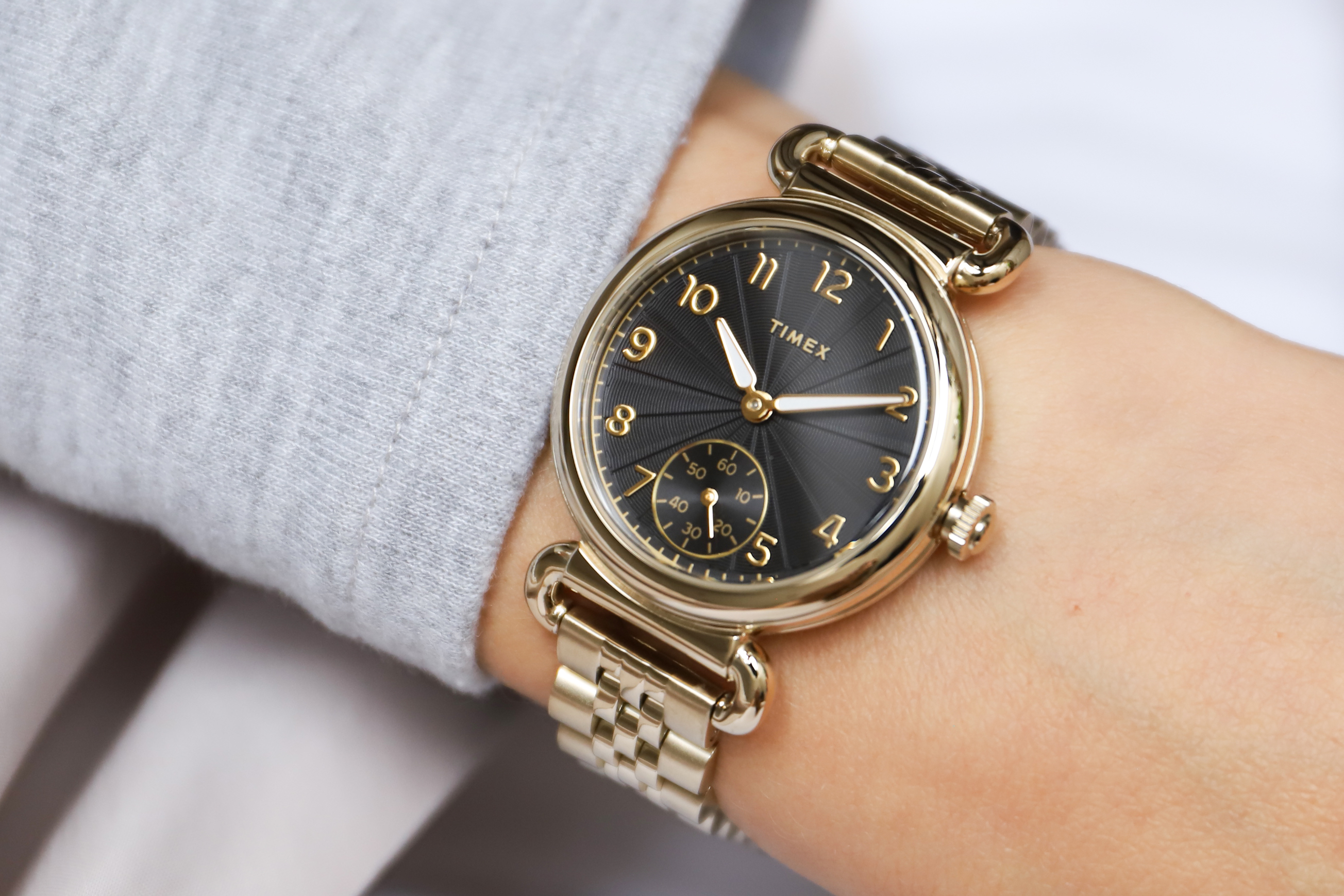 zegarek Timex TW2T88700 złoty Model 23 - miniatura 7