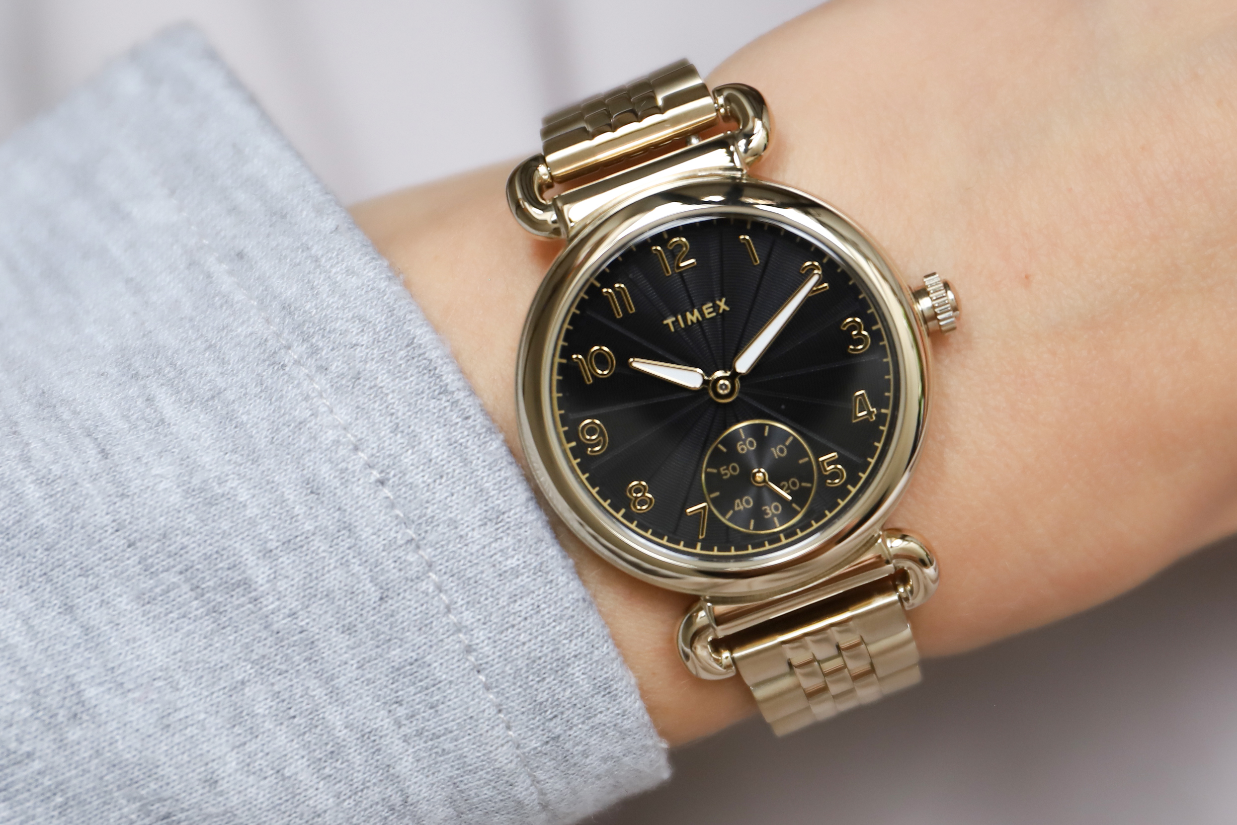Timex TW2T88700 Model 23 Model 23 klasyczny zegarek złoty - miniatura 9