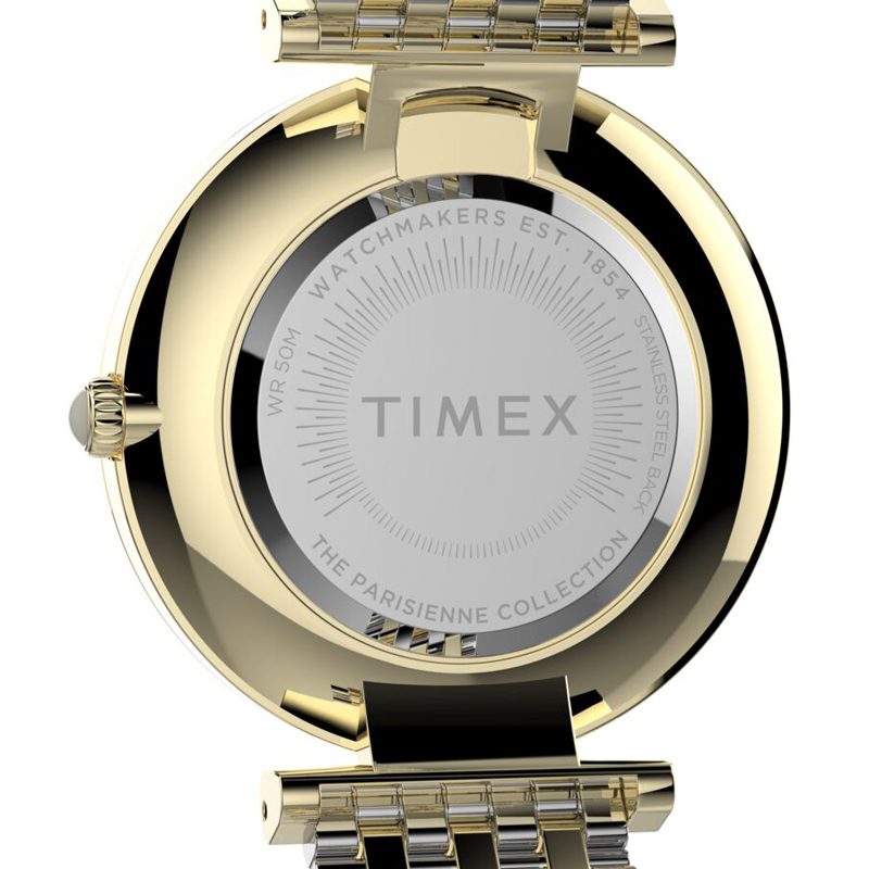Timex TW2T79400 zegarek złoty klasyczny Parisienne bransoleta - miniatura 7