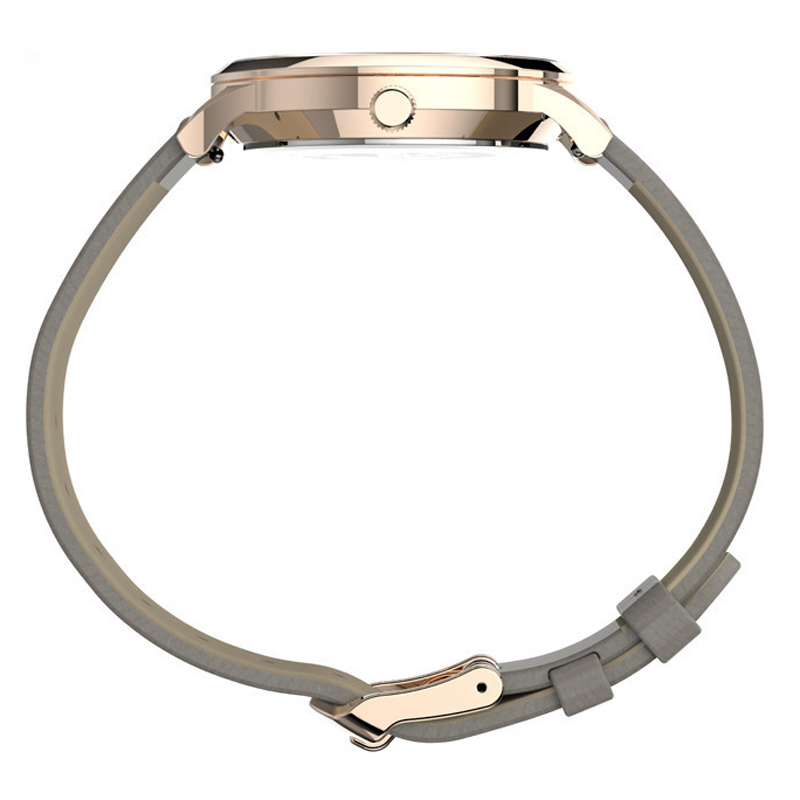 Timex TW2T75000 zegarek różowe złoto klasyczny Waterbury pasek