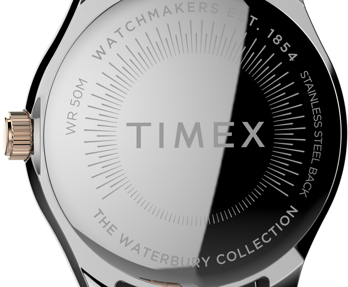 Timex TW2T87000 zegarek srebrny klasyczny Waterbury bransoleta - miniatura 8