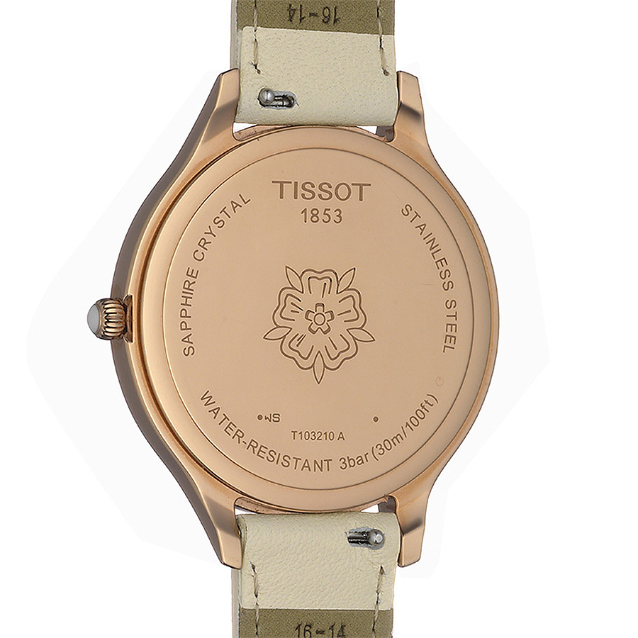 zegarek Tissot T103.210.36.017.00 różowe złoto Bella Ora - miniatura 7