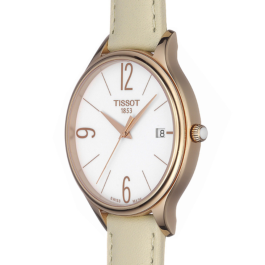 Tissot T103.210.36.017.00 zegarek różowe złoto klasyczny Bella Ora pasek - miniatura 5