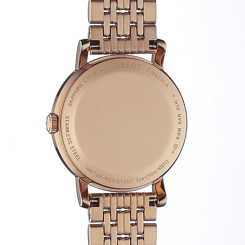Tissot T109.210.33.031.00 zegarek różowe złoto elegancki Everytime bransoleta - miniatura 5