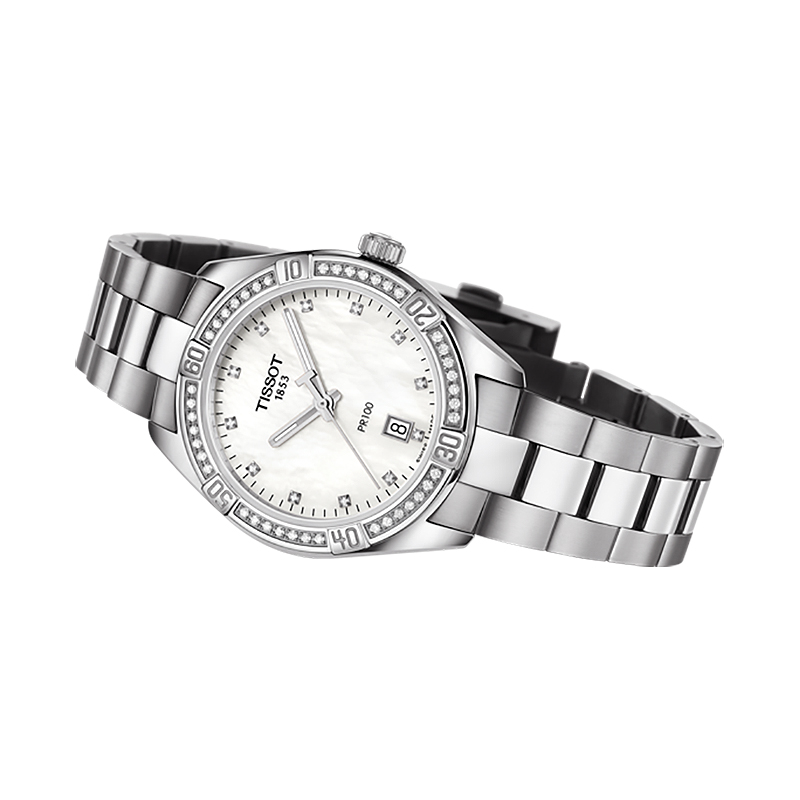 Tissot T101.910.61.116.00 damski zegarek PR 100 bransoleta - miniatura 3
