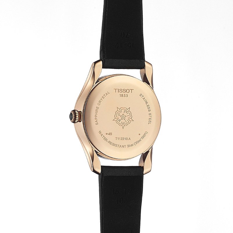 Tissot T112.210.36.051.00 zegarek różowe złoto klasyczny T-Wave pasek - miniatura 5