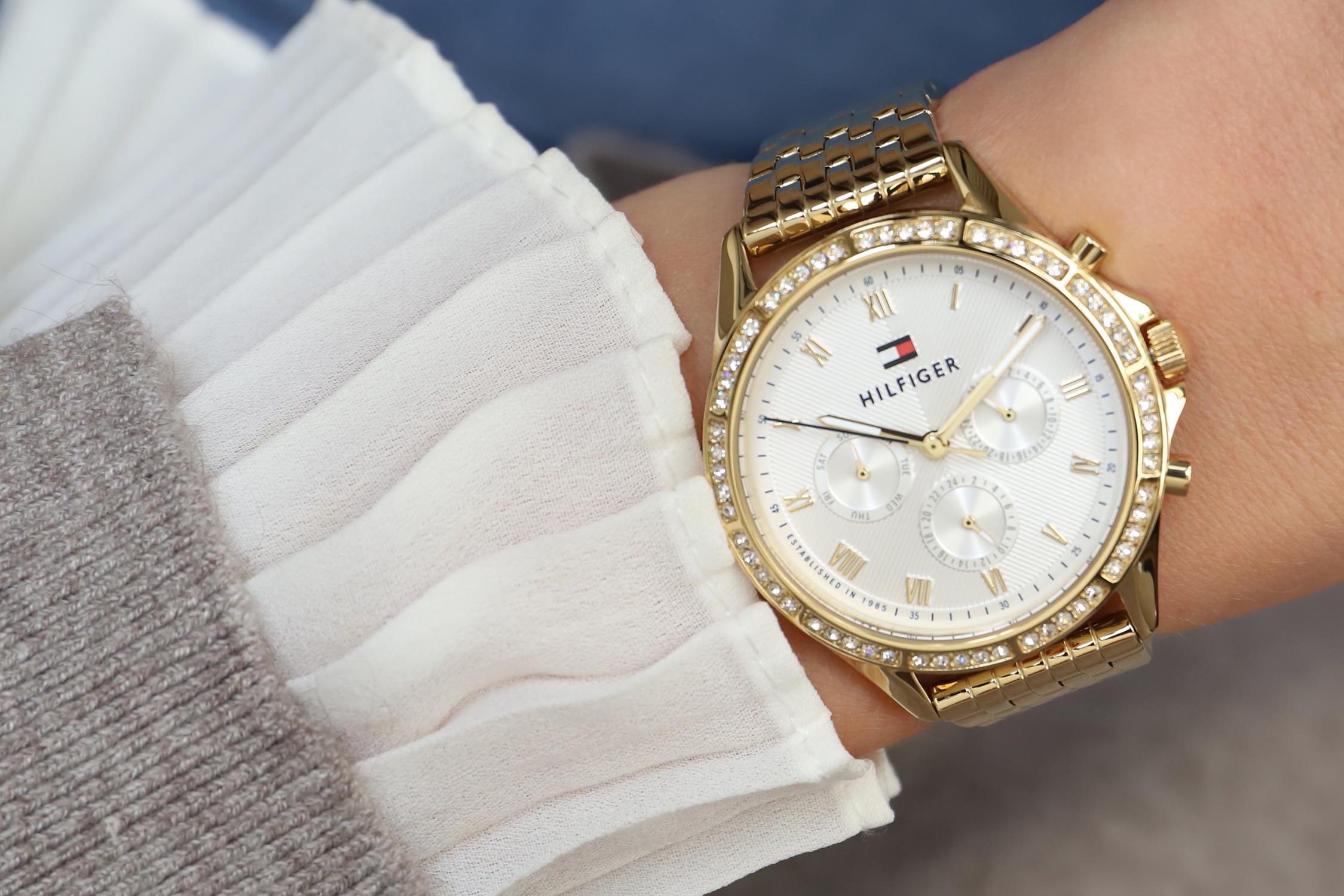 zegarek Tommy Hilfiger 1782142 złoty Damskie - miniatura 9