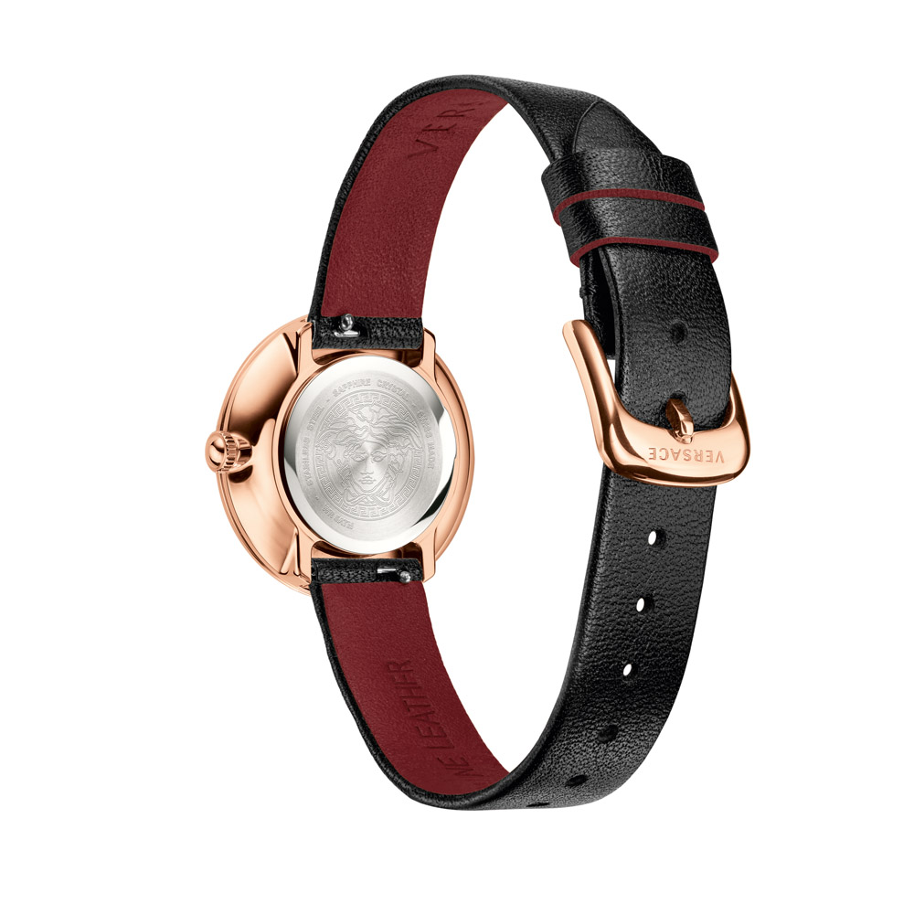 Versace VERF00418 zegarek różowe złoto klasyczny MEDUSA STUD ICON pasek - miniatura 5