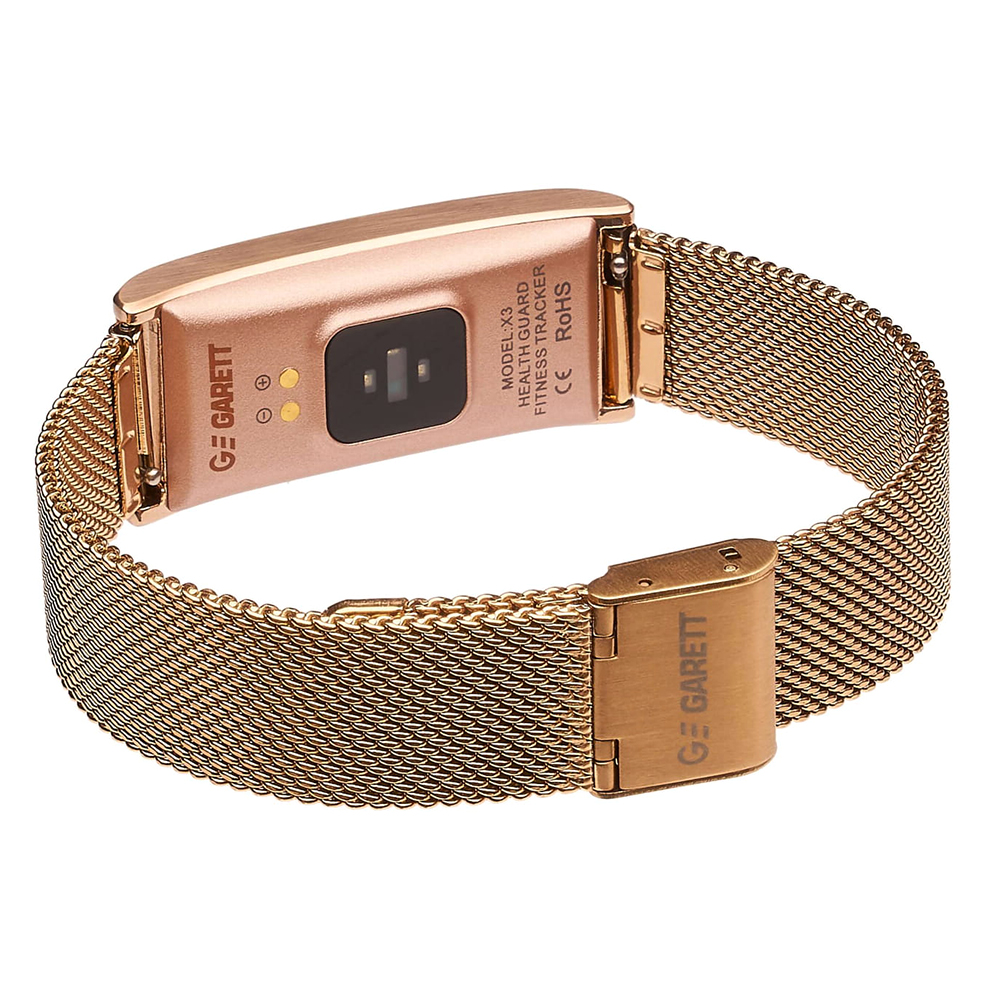 zegarek Garett 5903246282481 Smartwatch Garett Women Tina Złoty Stalowy damski z krokomierz Damskie - miniatura 3