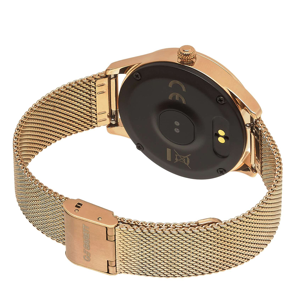 zegarek Garett 5903246287226 Smartwatch Garett Women Naomi RT złoty stalowy damski z krokomierz Damskie