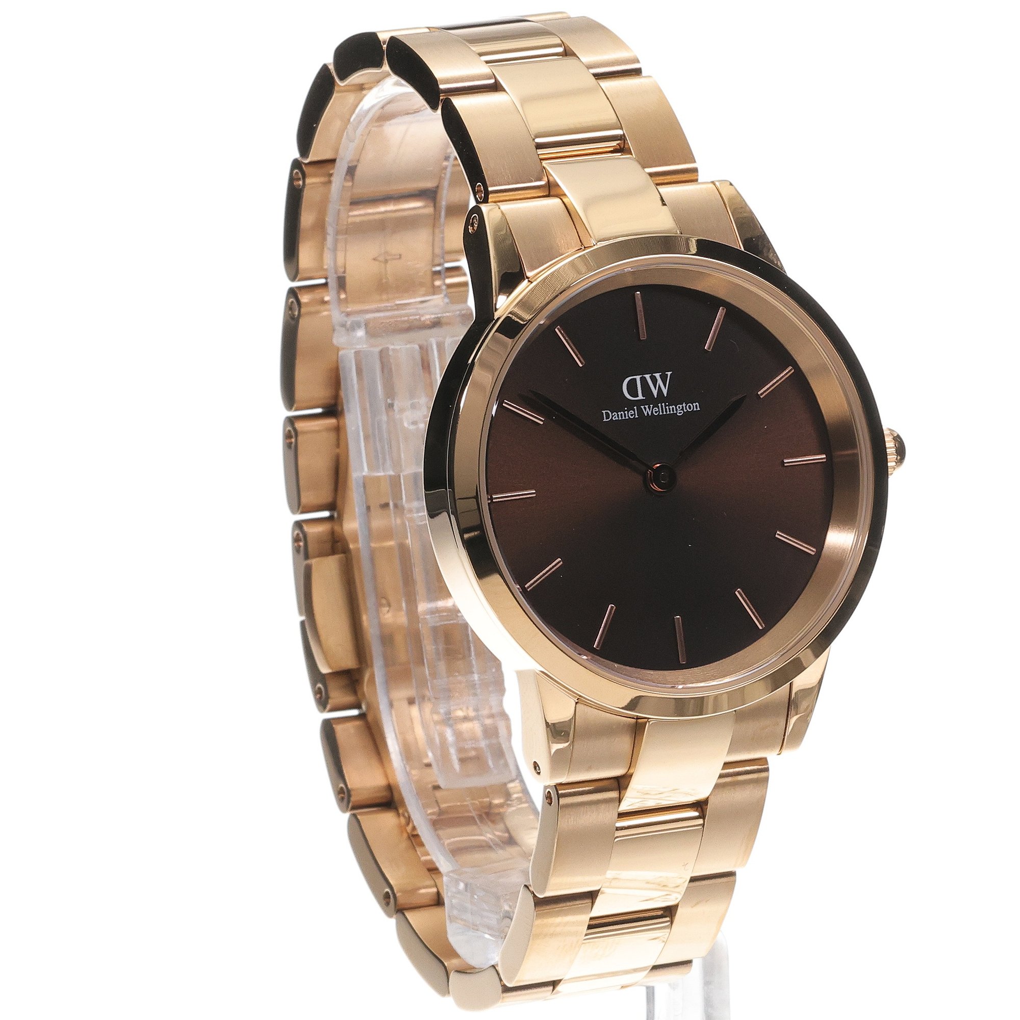 zegarek Daniel Wellington DW00100461 kwarcowy damski Iconic Iconic Link Amber 36mm Brown - miniatura 3