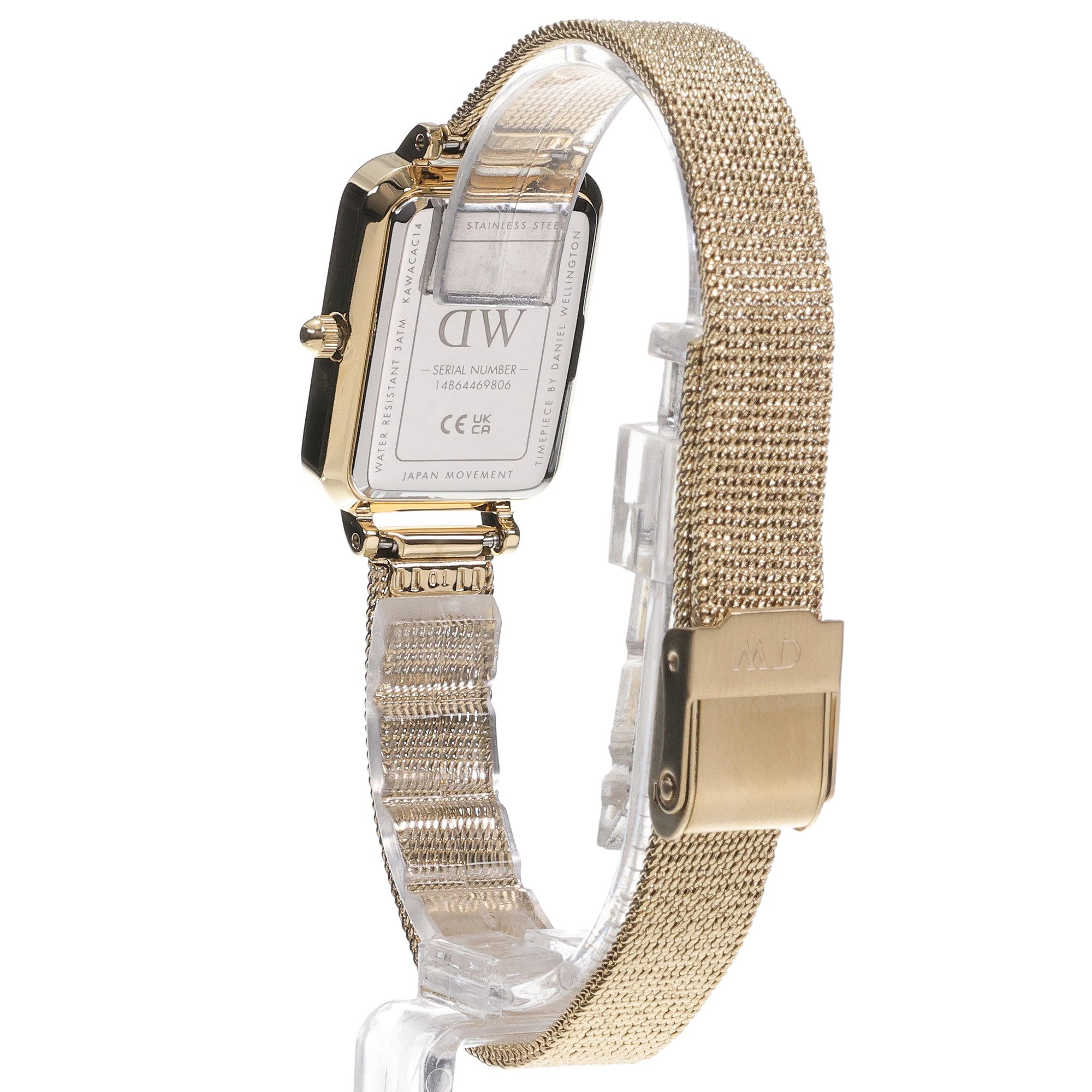 zegarek Daniel Wellington DW00100485 kwarcowy damski Quadro Pressed Unitone Gold 20mm - miniatura 4