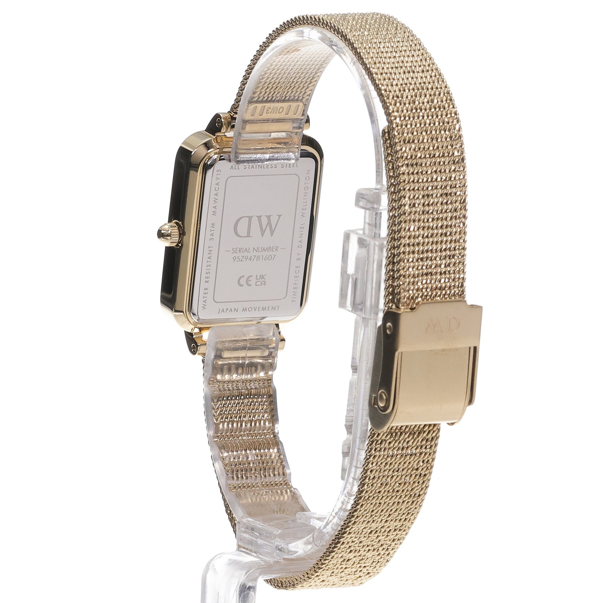 zegarek Daniel Wellington DW00100561 kwarcowy damski Quadro Quadro Pressed Evergold Emerald 20mm - miniatura 4