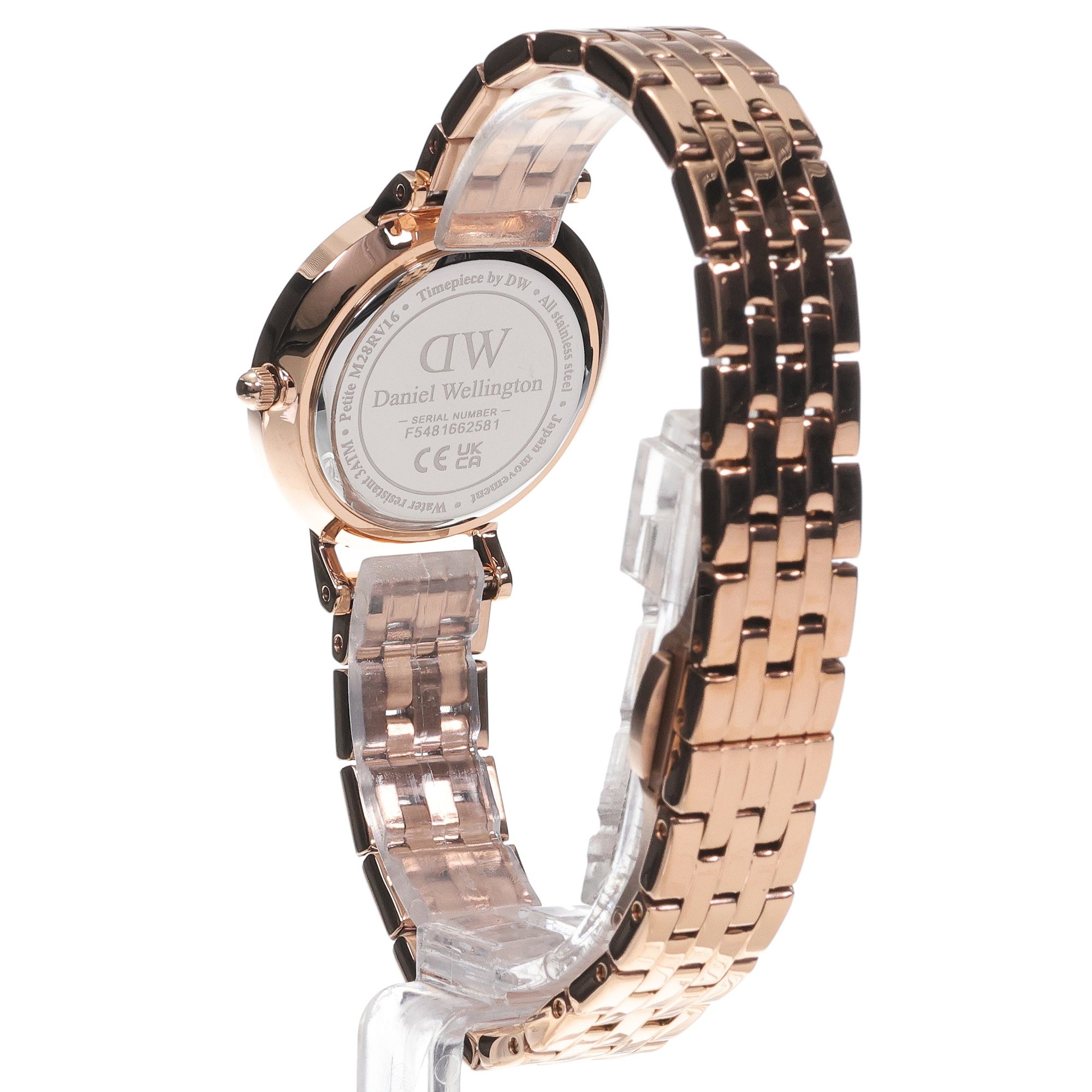 zegarek Daniel Wellington DW00100617 kwarcowy damski Petite Petite Lumine 5-Link Melrose MOP 28 mm - miniatura 4