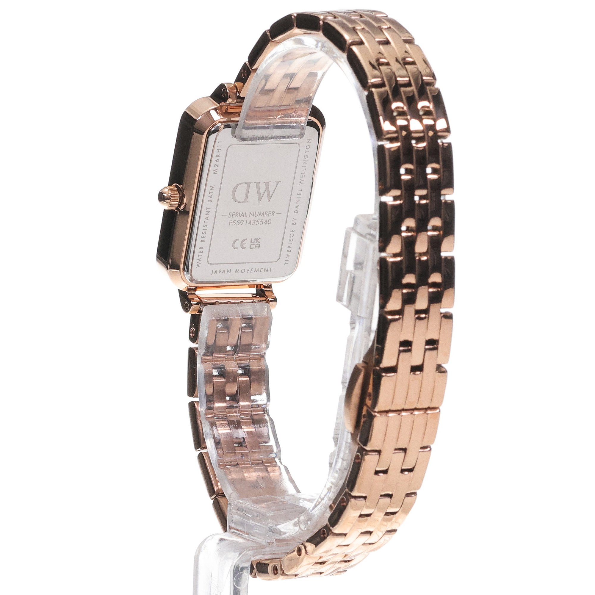 zegarek Daniel Wellington DW00100620 kwarcowy damski Quadro Quadro Lumine 5-Link Melrose MOP 26 mm - miniatura 4