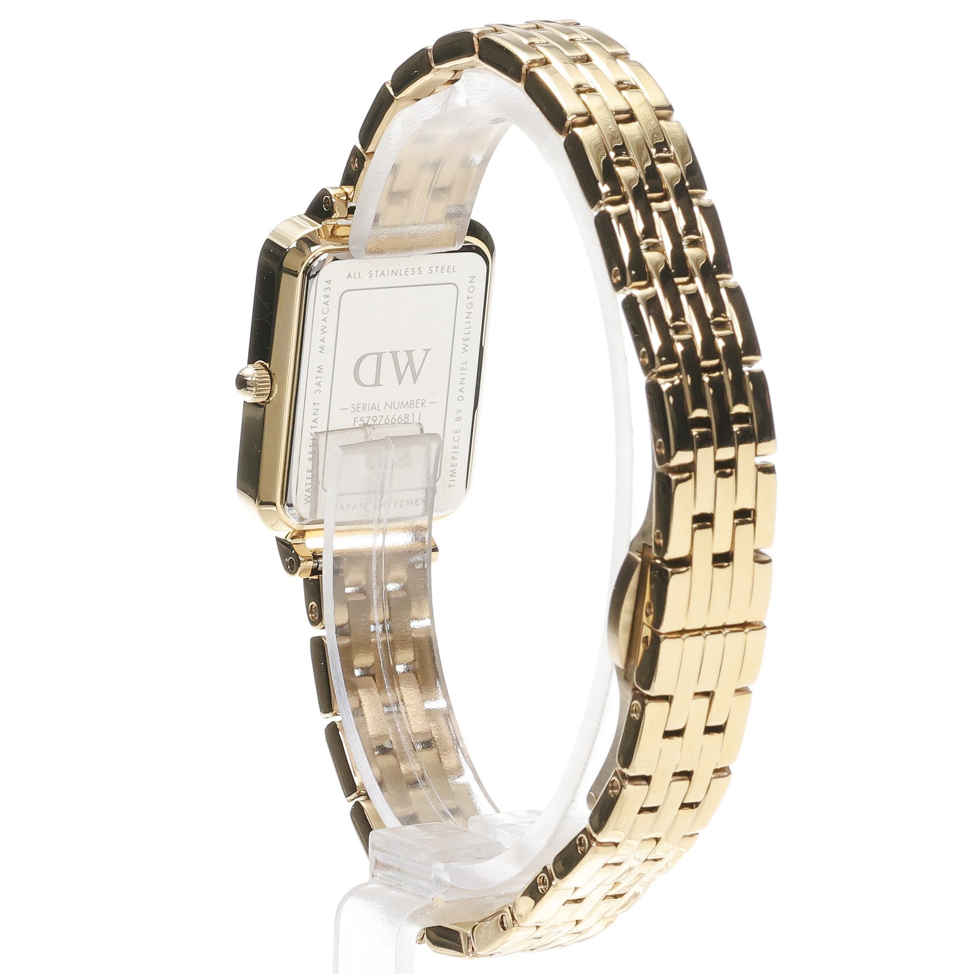 zegarek Daniel Wellington DW00100622 kwarcowy damski Quadro Quadro 5-Link Evergold 26 mm - miniatura 4