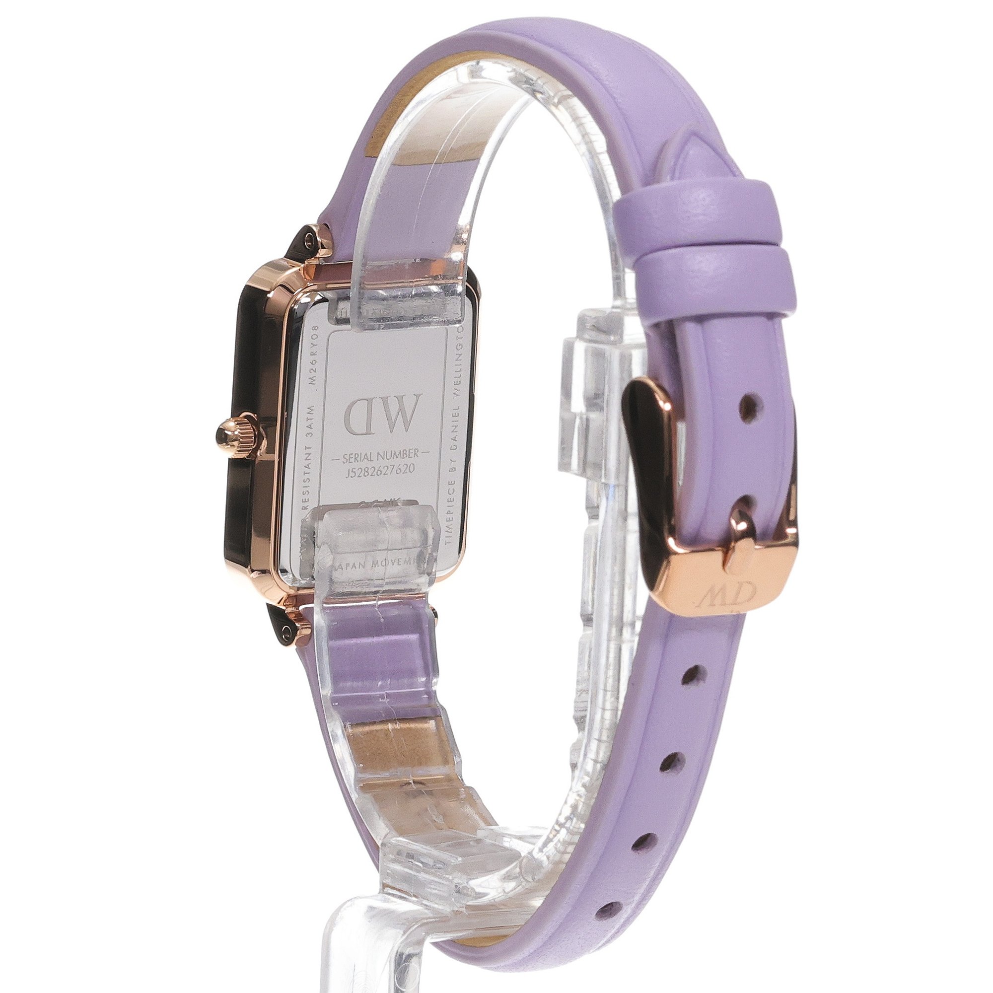 zegarek Daniel Wellington DW00100637 kwarcowy damski Quadro Quadro Lavender MOP 26 mm - miniatura 4
