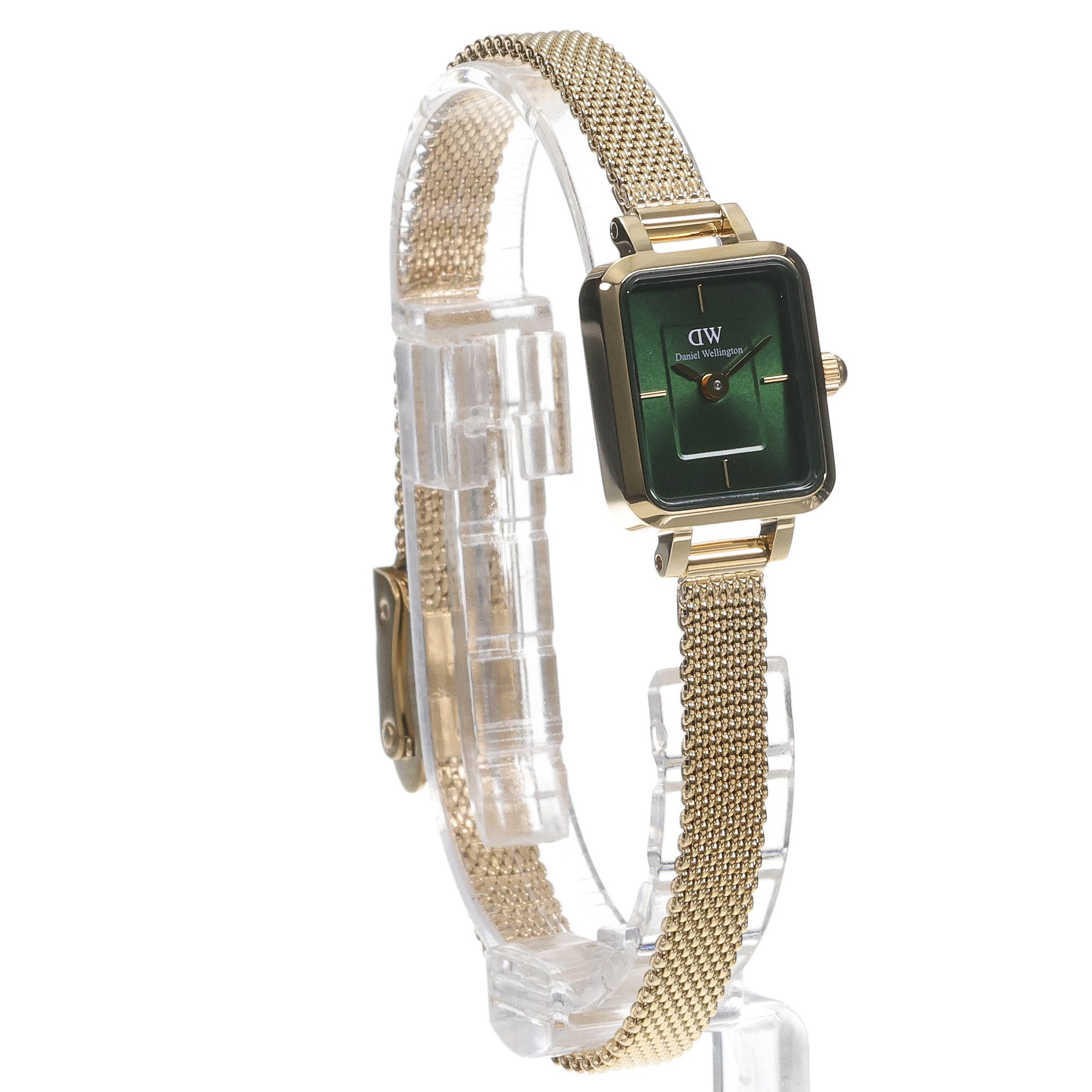 zegarek Daniel Wellington DW00100653 kwarcowy damski Quadro Quadro Mini Evergold Emerald 18 mm - miniatura 3