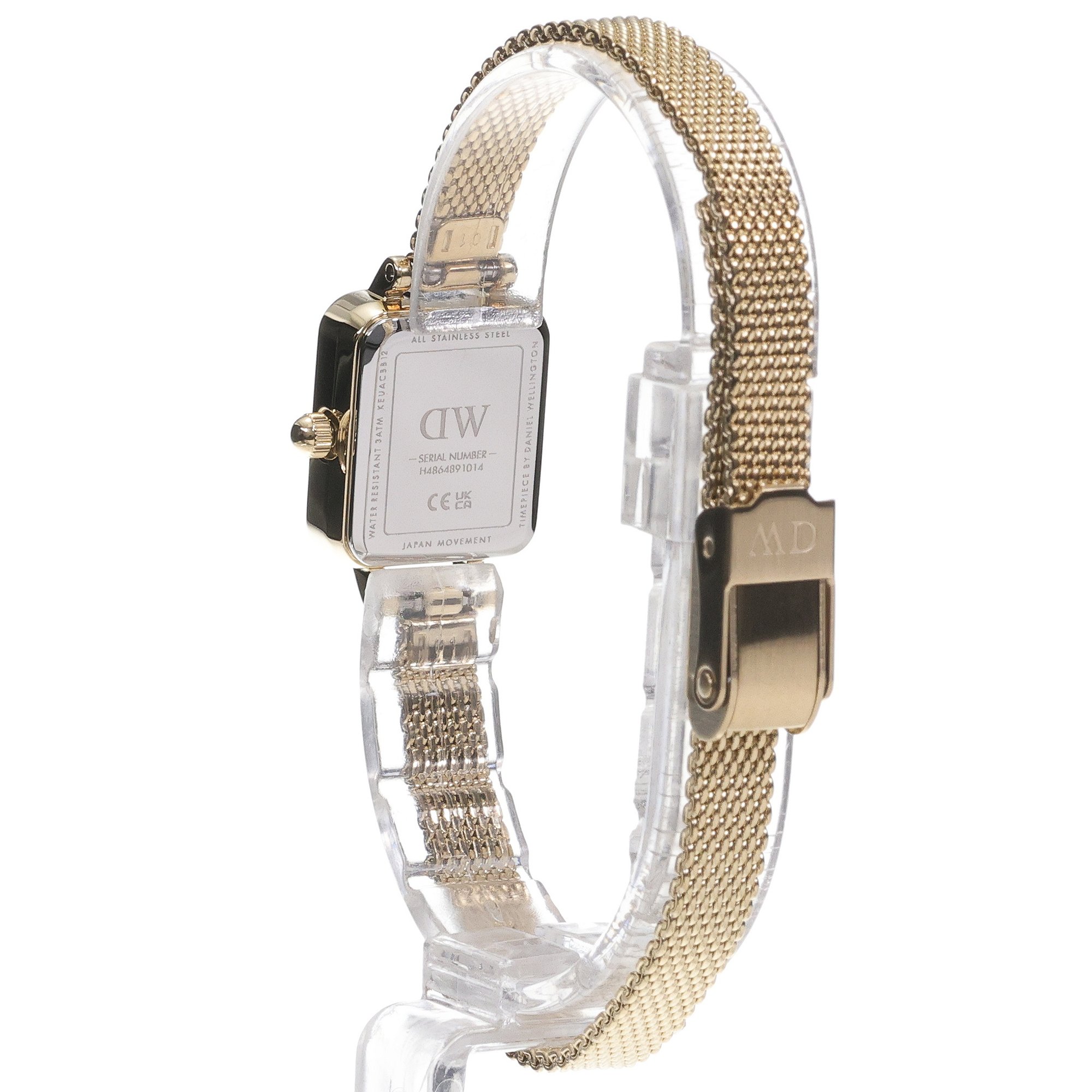 zegarek Daniel Wellington DW00100654 kwarcowy damski Quadro Quadro Mini Evergold Amber 154 mm - miniatura 4