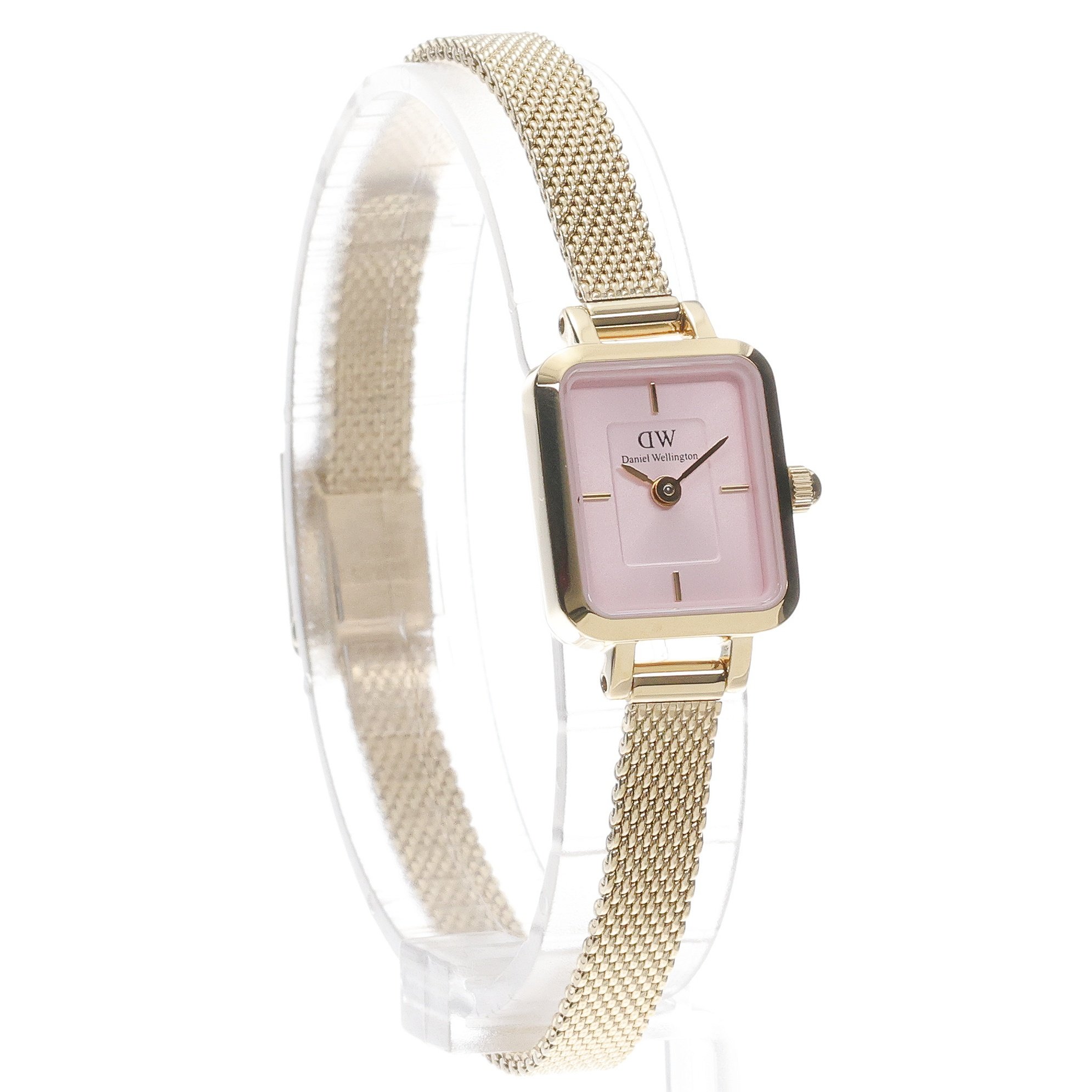 zegarek Daniel Wellington DW00100655 kwarcowy damski Quadro Quadro Mini Evergold Blush 18 mm - miniatura 3