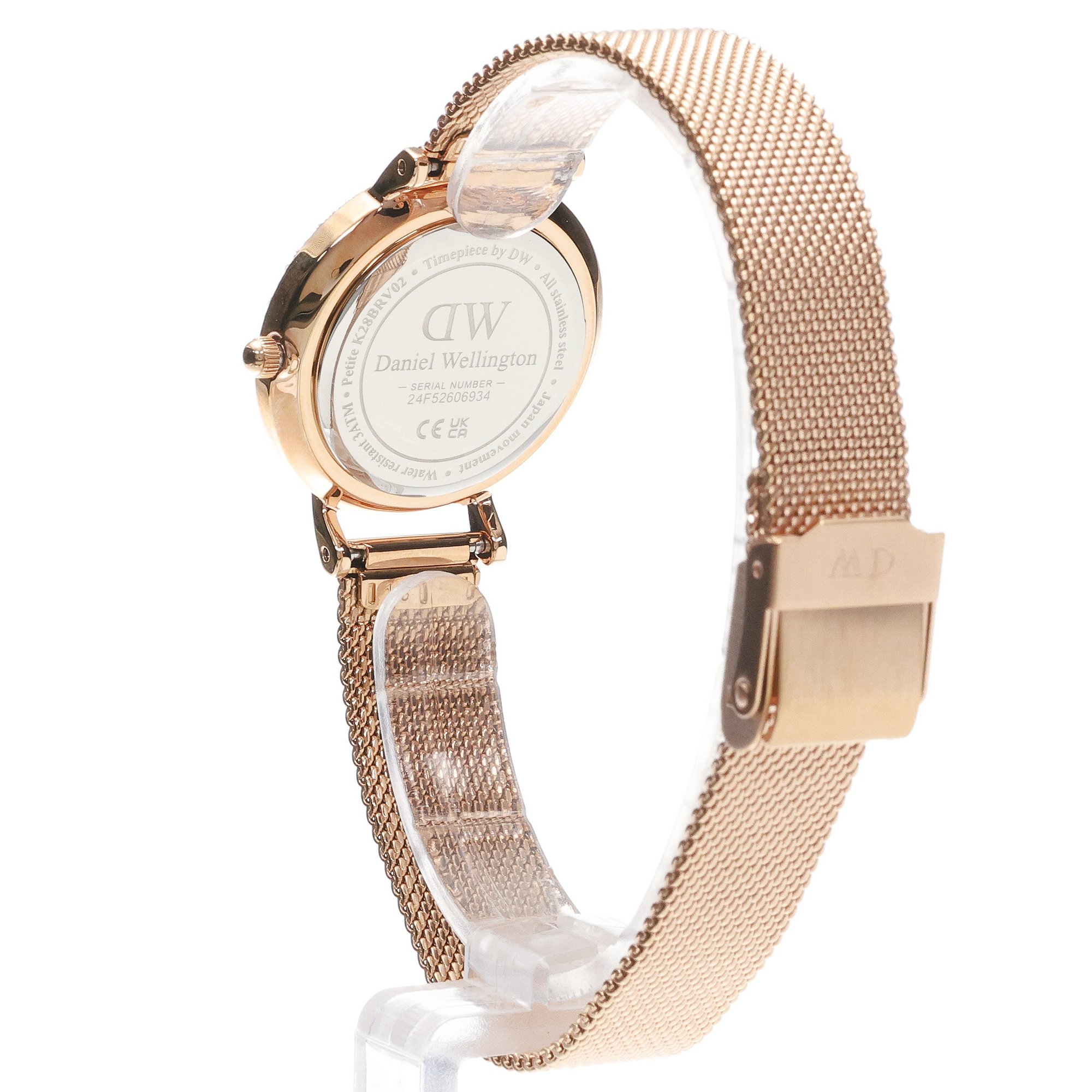 zegarek Daniel Wellington DW00100663 kwarcowy damski Petite Petite Lumine Bezel Melrose Pink MOP 28 mm