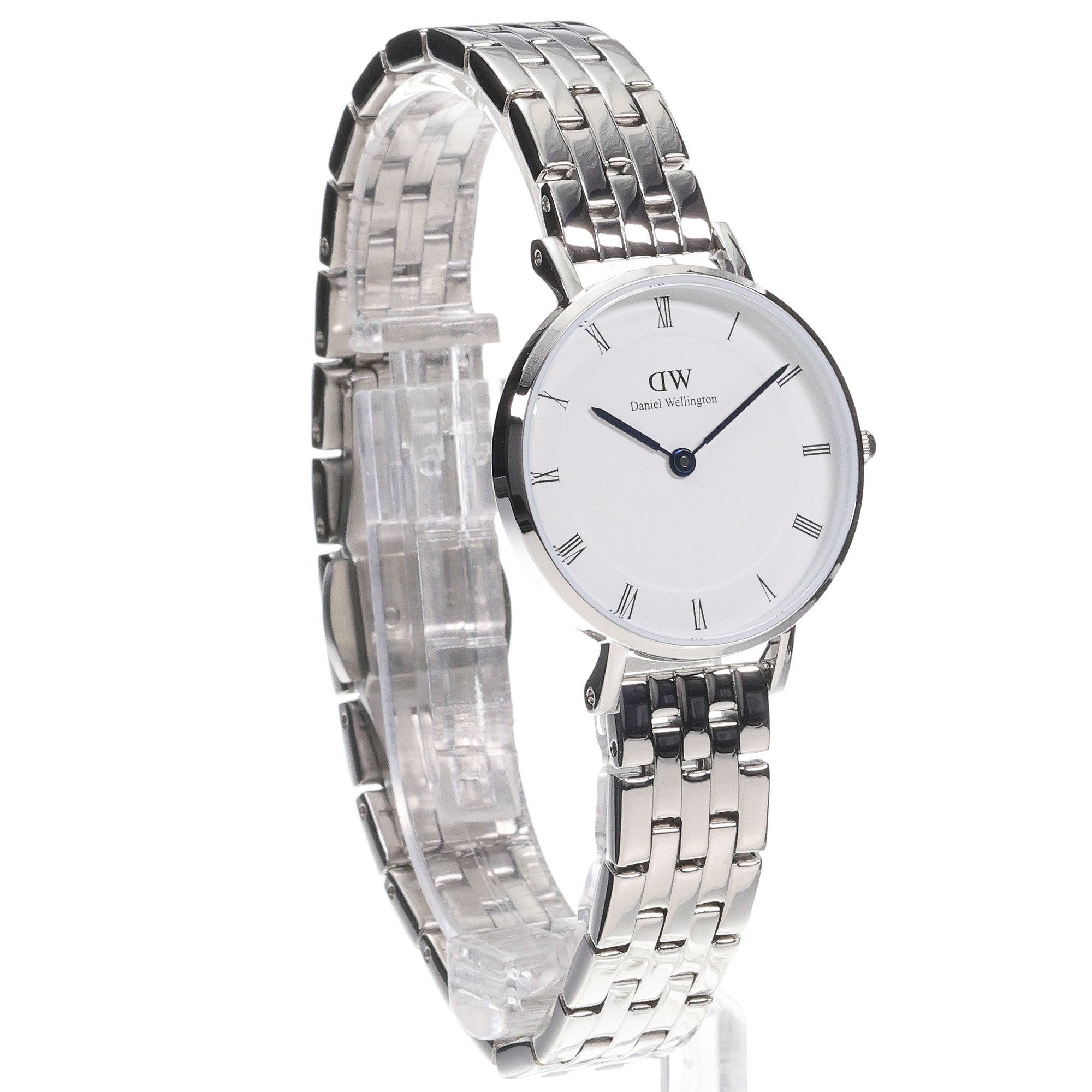 zegarek Daniel Wellington DW00100685 kwarcowy damski Petite Petite Roman Numerals 5-Link Silver 28mm - miniatura 3