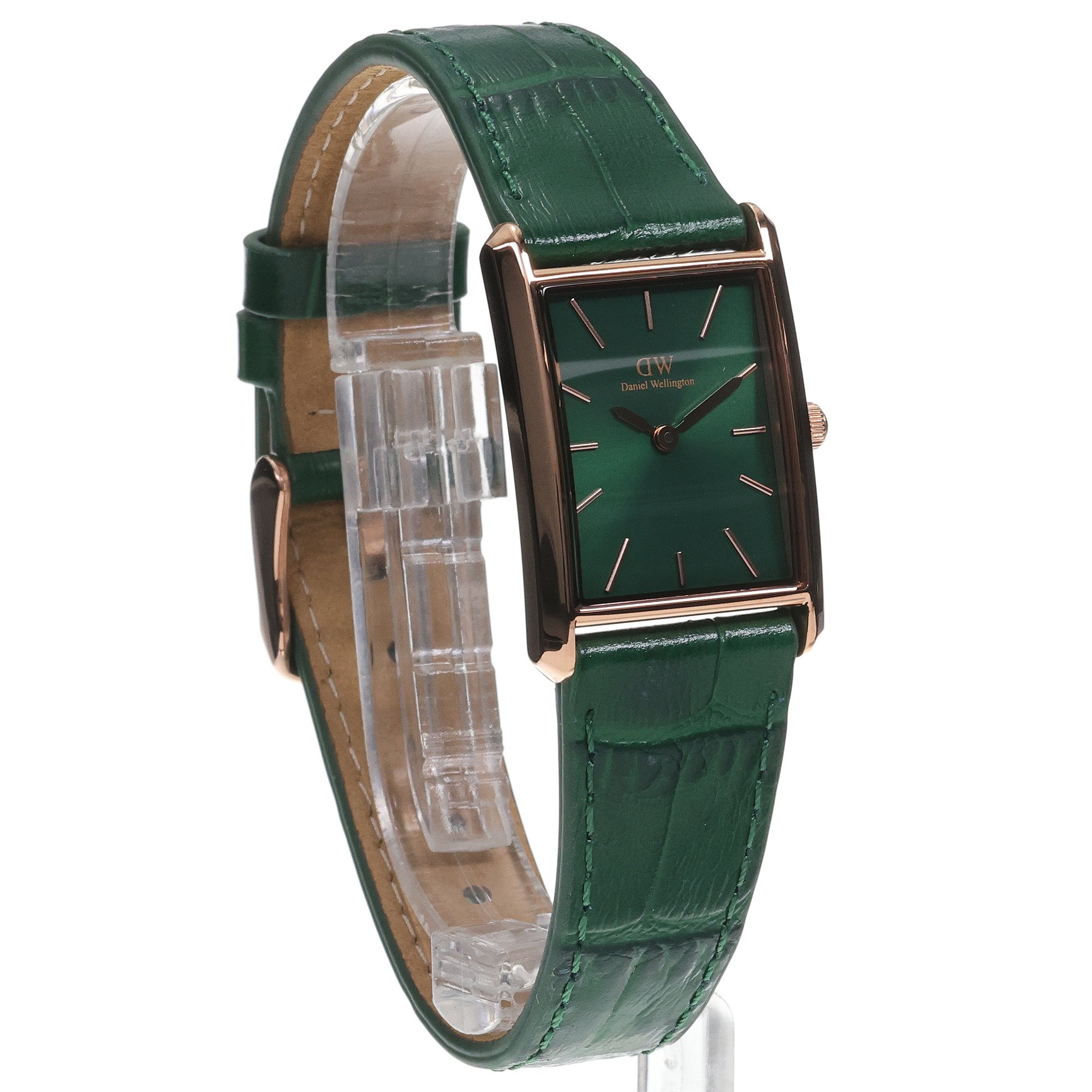 zegarek Daniel Wellington DW00100694 kwarcowy damski Bound Bound Crocodile Emerald Rose Gold 22mm - miniatura 3