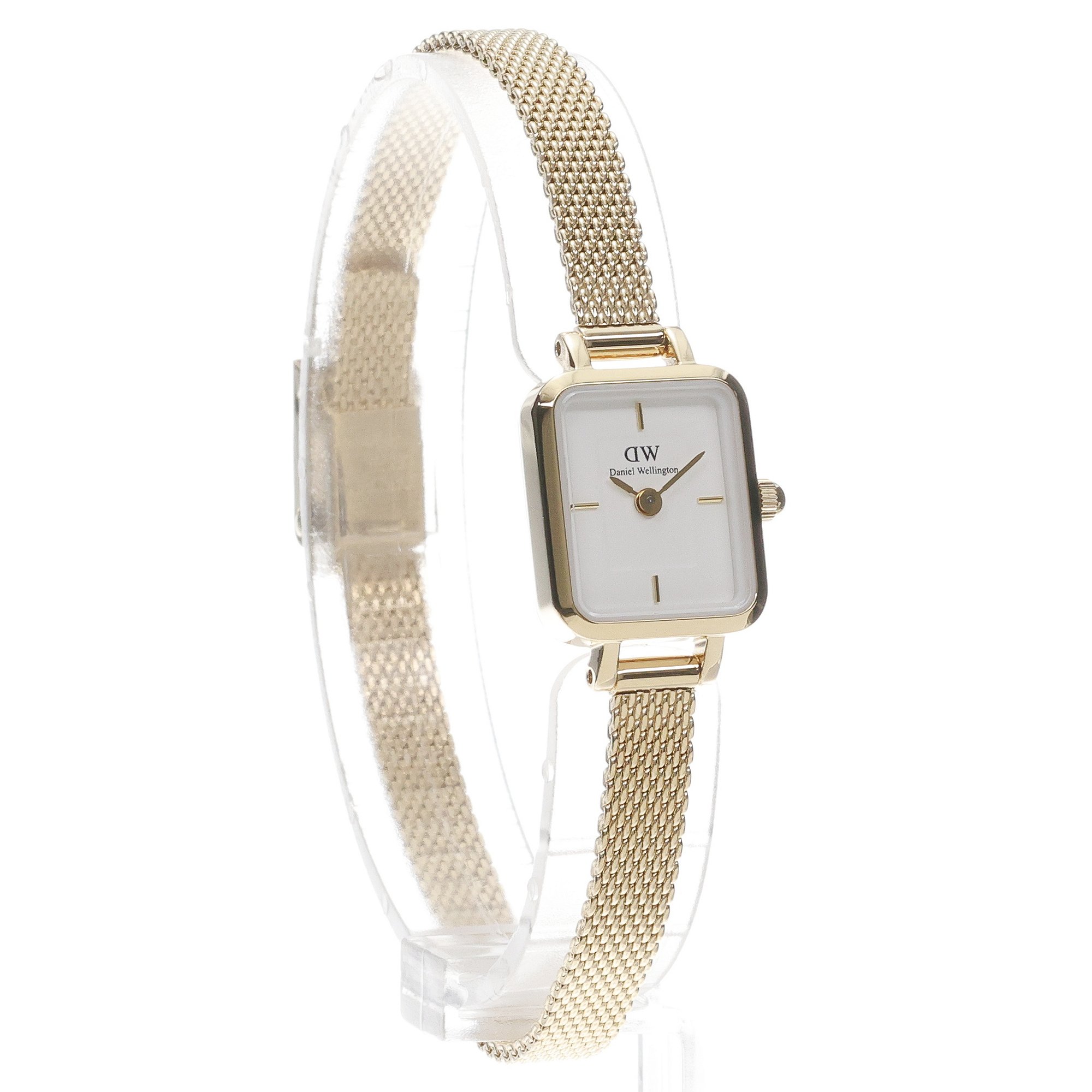 zegarek Daniel Wellington DW00100725 kwarcowy damski Quadro Quadro Mini Evergold 15mm - miniatura 3