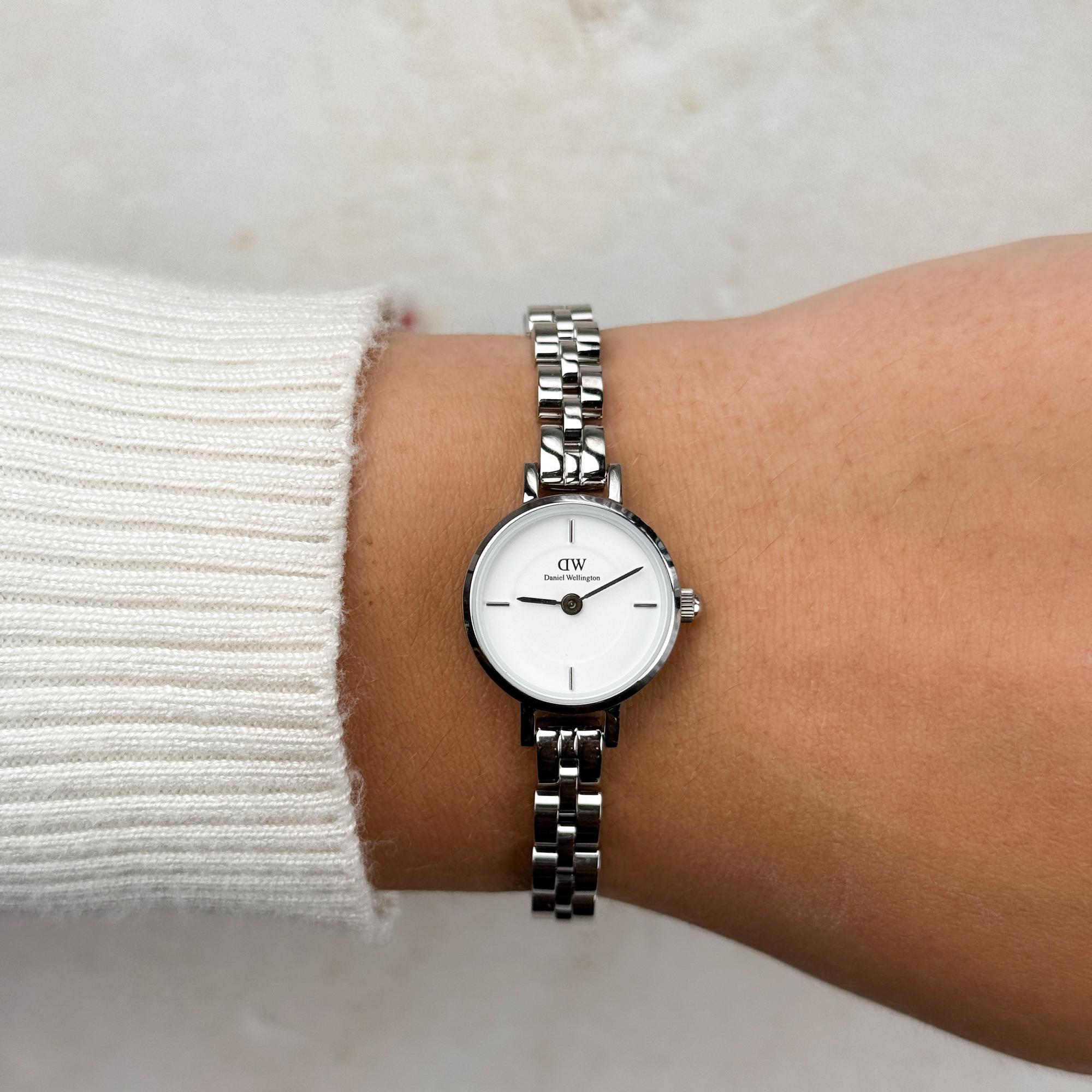 zegarek Daniel Wellington DW00100853 kwarcowy damski Daniel Wellington Petite Mini Arch 3-link White Silver - miniatura 6
