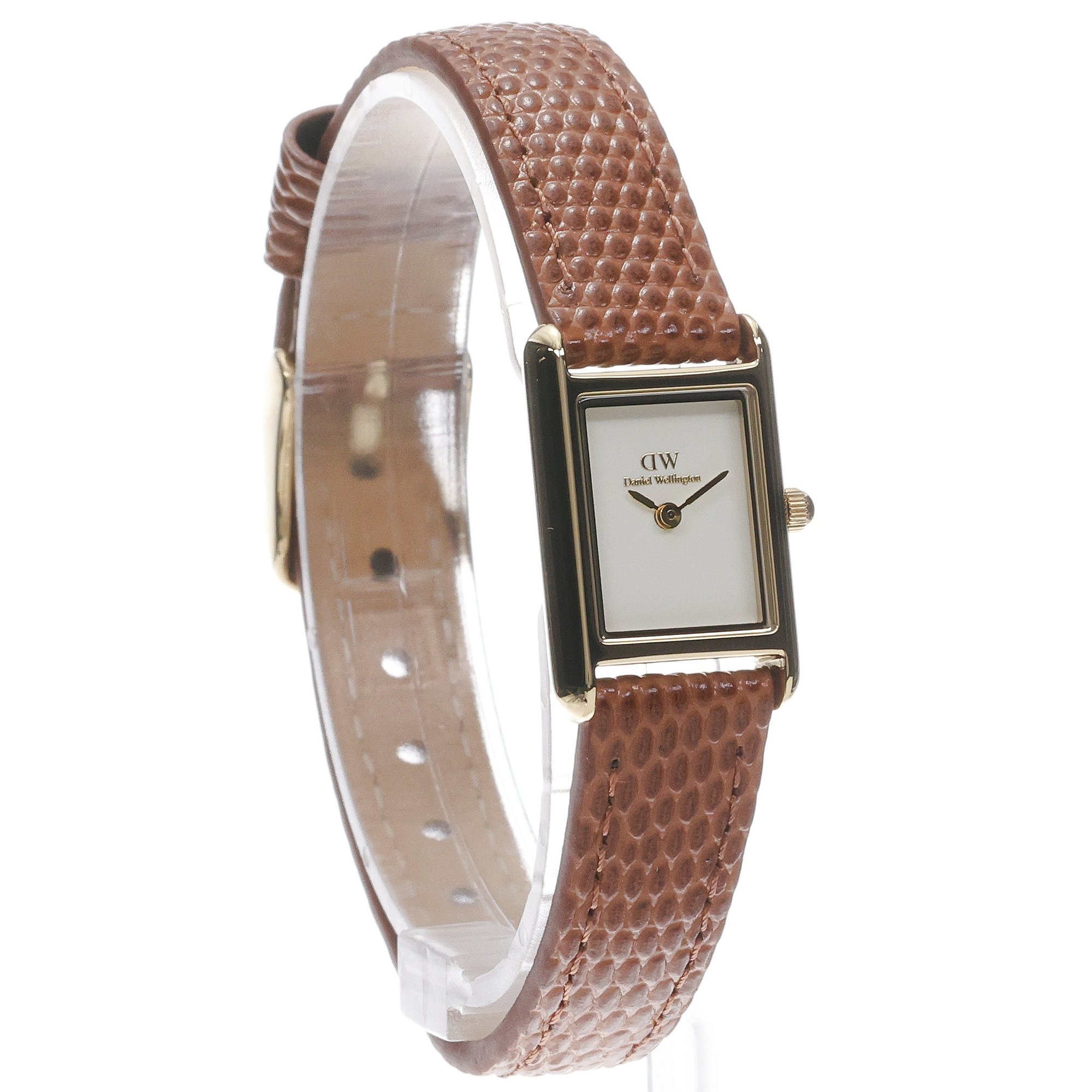 zegarek Daniel Wellington DW00100905 kwarcowy damski Damskie Bound Mini Light Brown Lizard Gold - miniatura 3
